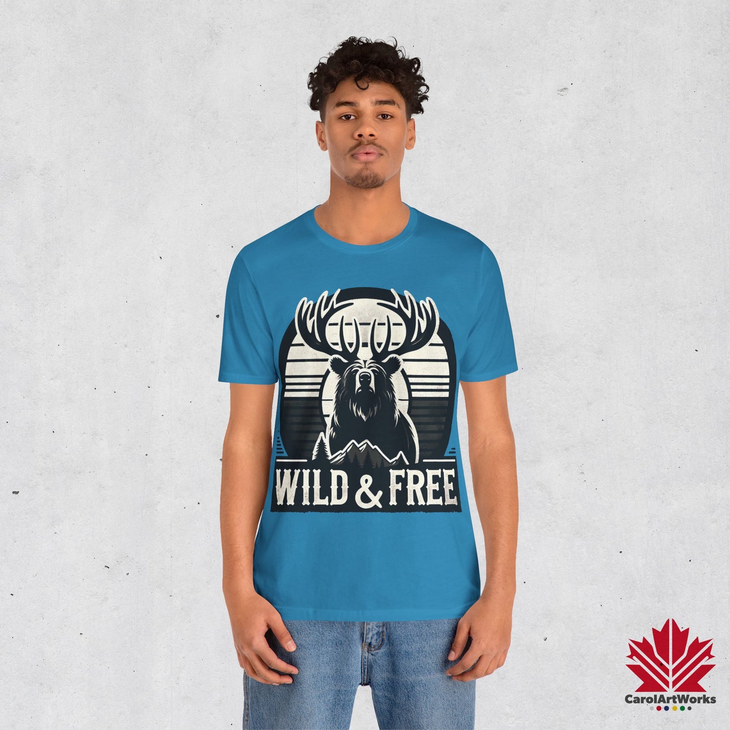 “Wild & Free” Unisex Short Sleeve Tee – Nature Inspired Graphic T-Shirt
