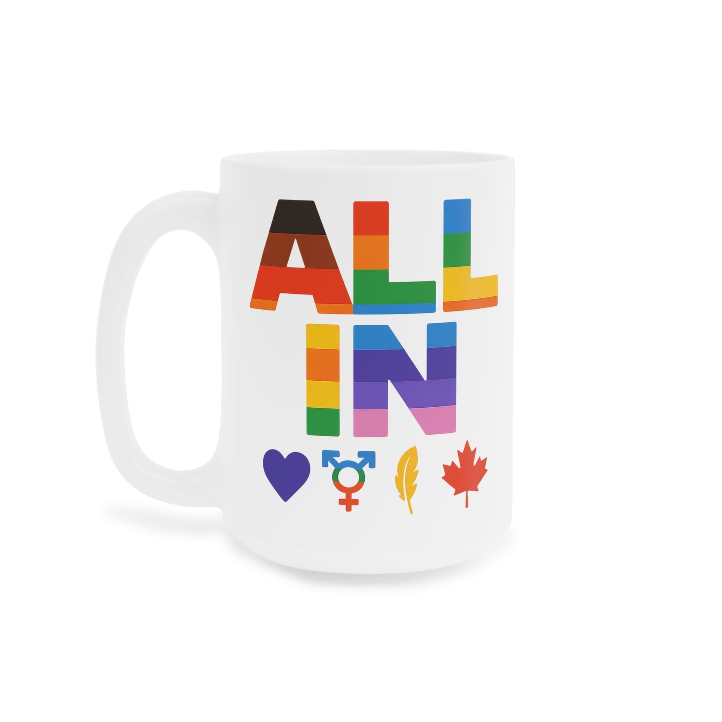 Cœur. Voix. Fierté. - Tasse en céramique Pride – Affichez vos couleurs depuis le 6ix