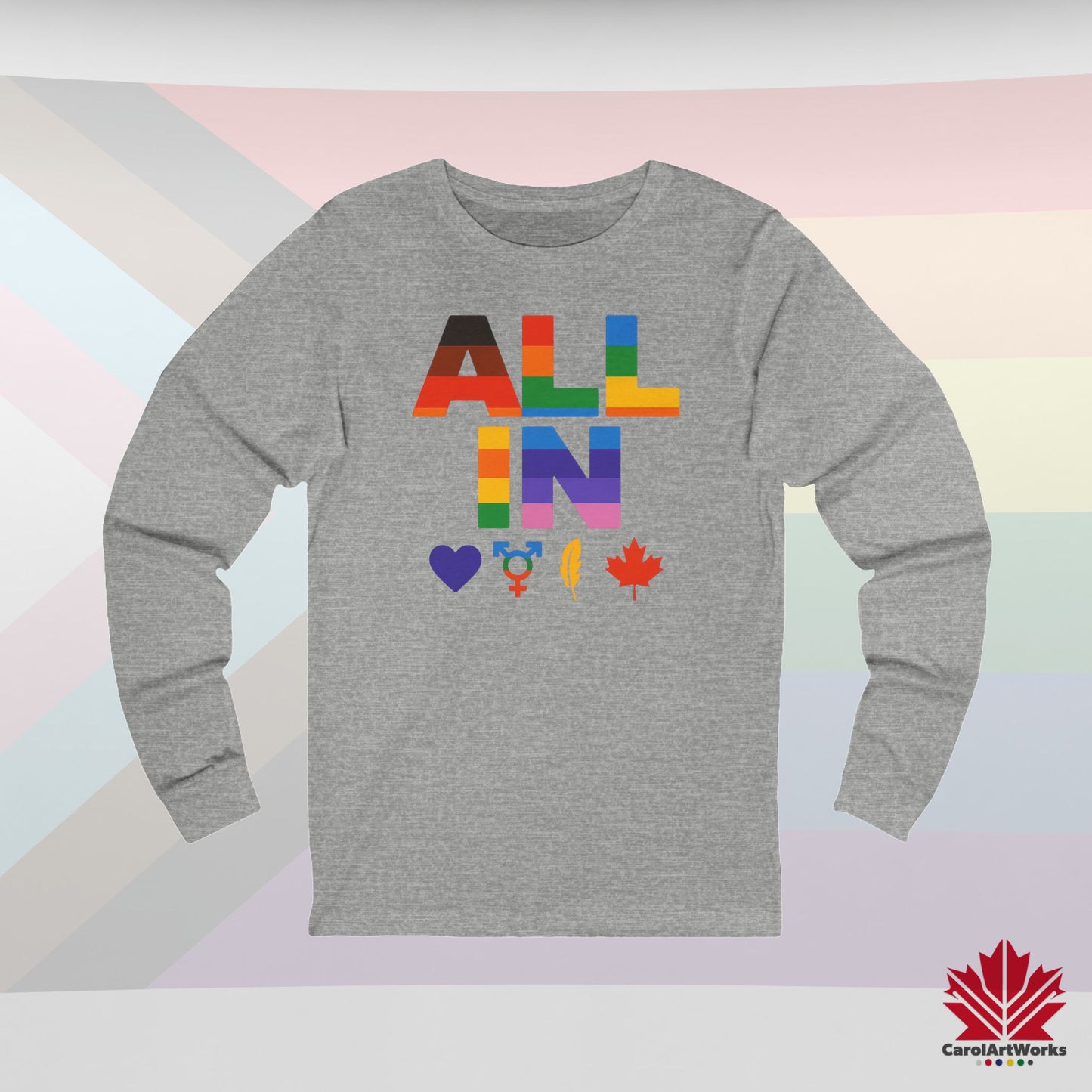 TOUT EN Cœur. Voix. Fierté. - T-shirt léger à manches longues pour des déclarations fortes