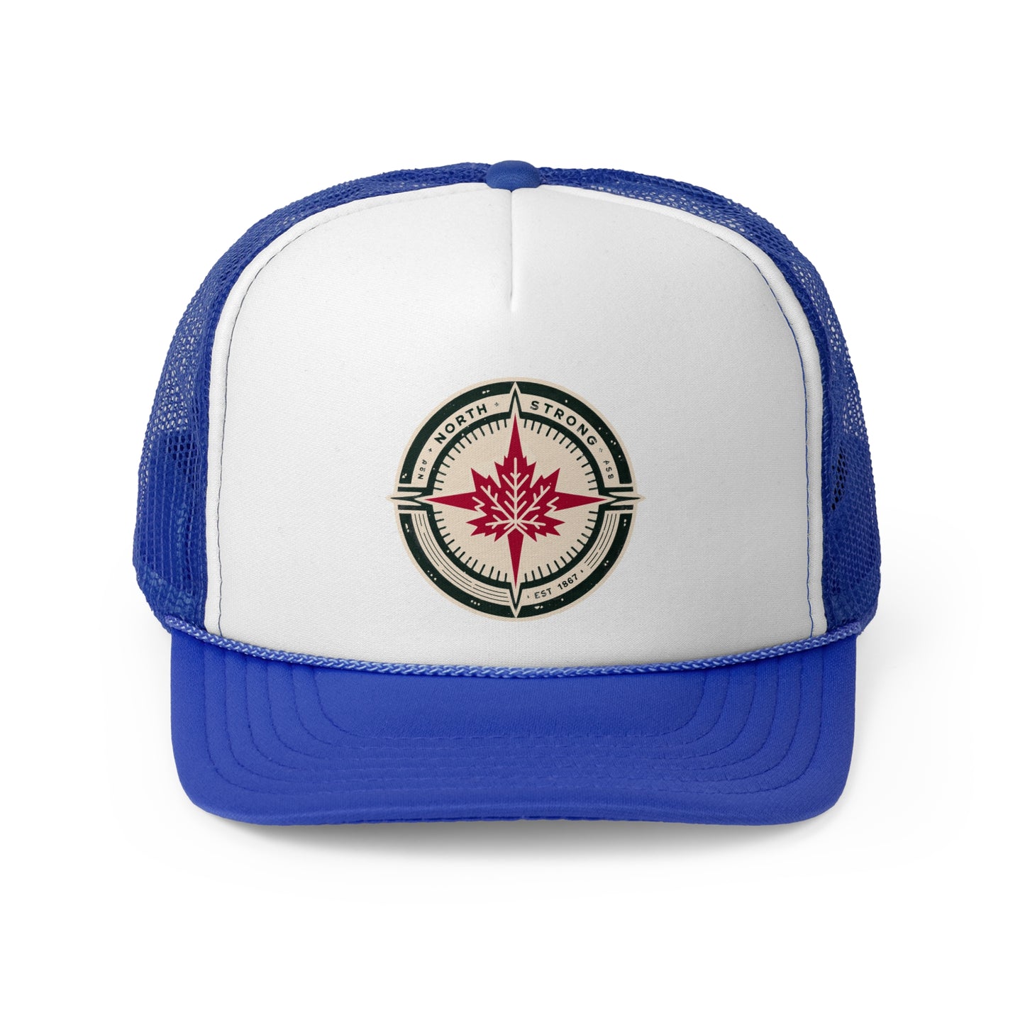 “North Strong” Trucker Cap – Adjustable Mesh Hat for Outdoor Adventures