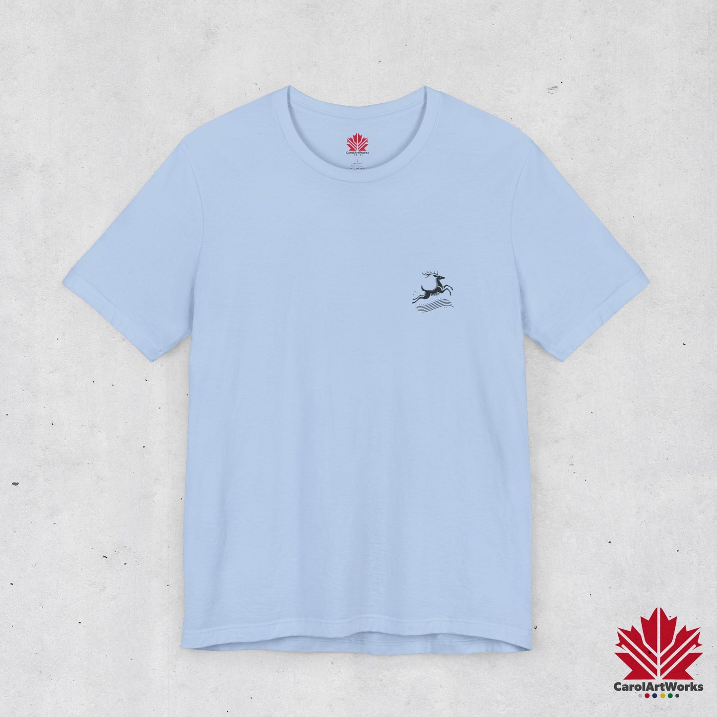 scandinavian minimalistic DEER Design Unisex Short Sleeve Tee - Soft and Comfortable, Perfect for Everyday Wear and Nature Lovers