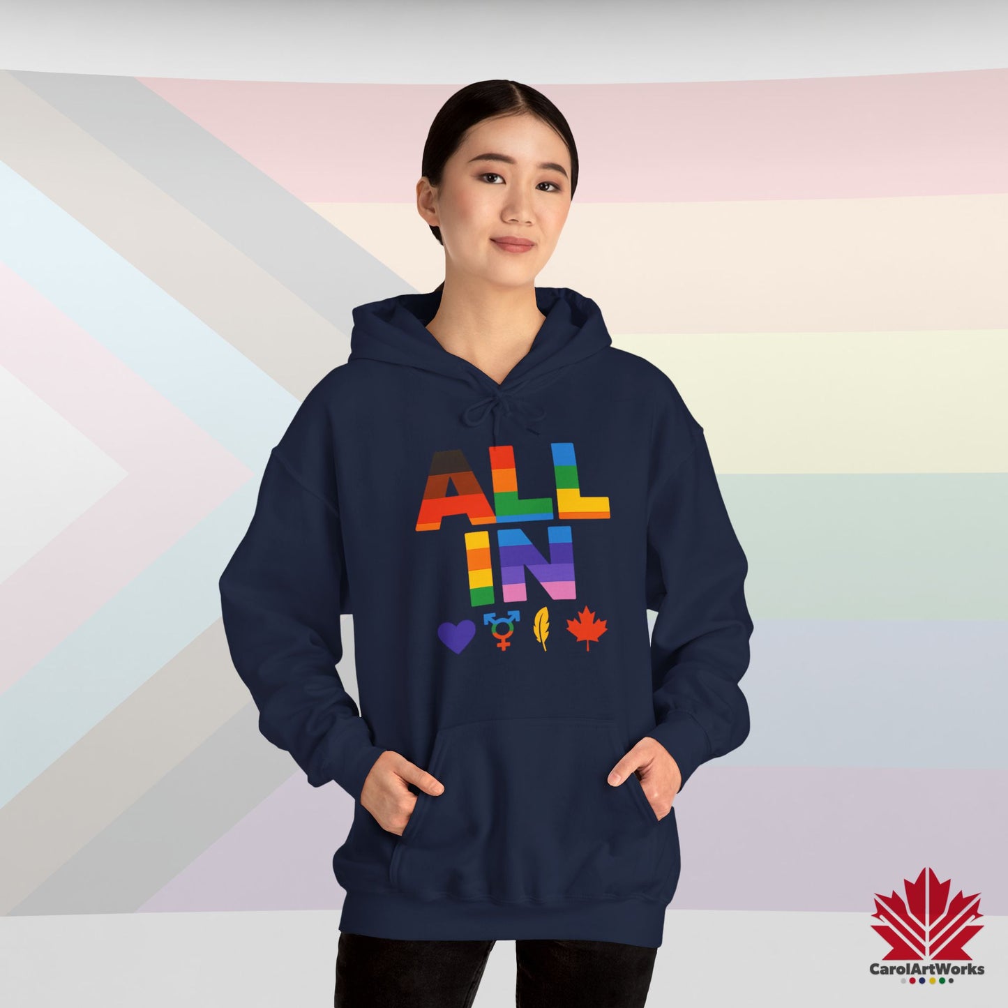 TOUT EN Cœur. Voix. Fierté. - Sweat à capuche Fierté chaud et confortable