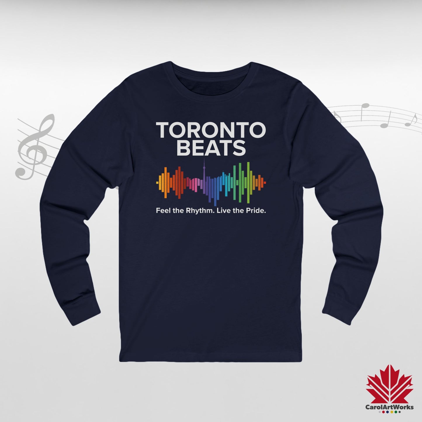 Toronto Beats Longsleeve – Rythme de la fierté pour les journées froides.