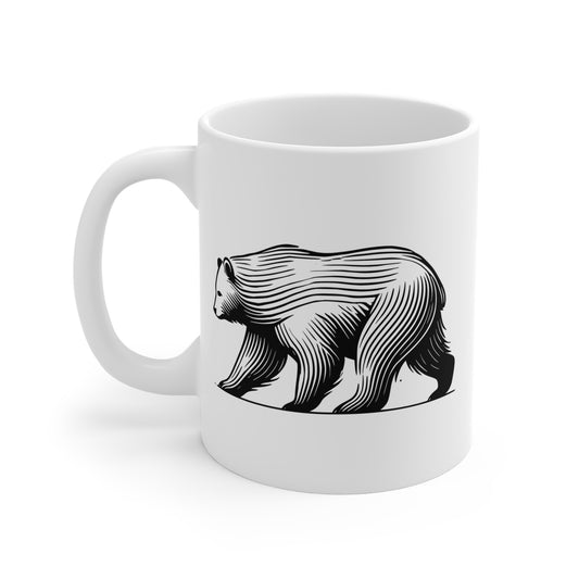 scandinavian minimalistic BEAR - Ceramic Mugs (11oz\15oz\20oz)