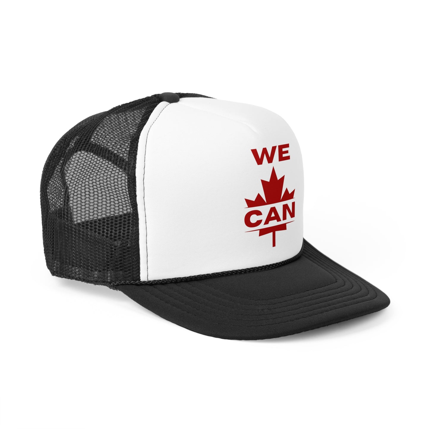 “We Can” Trucker Cap – Inspirational Maple Leaf Design for Outdoor Enthusiasts