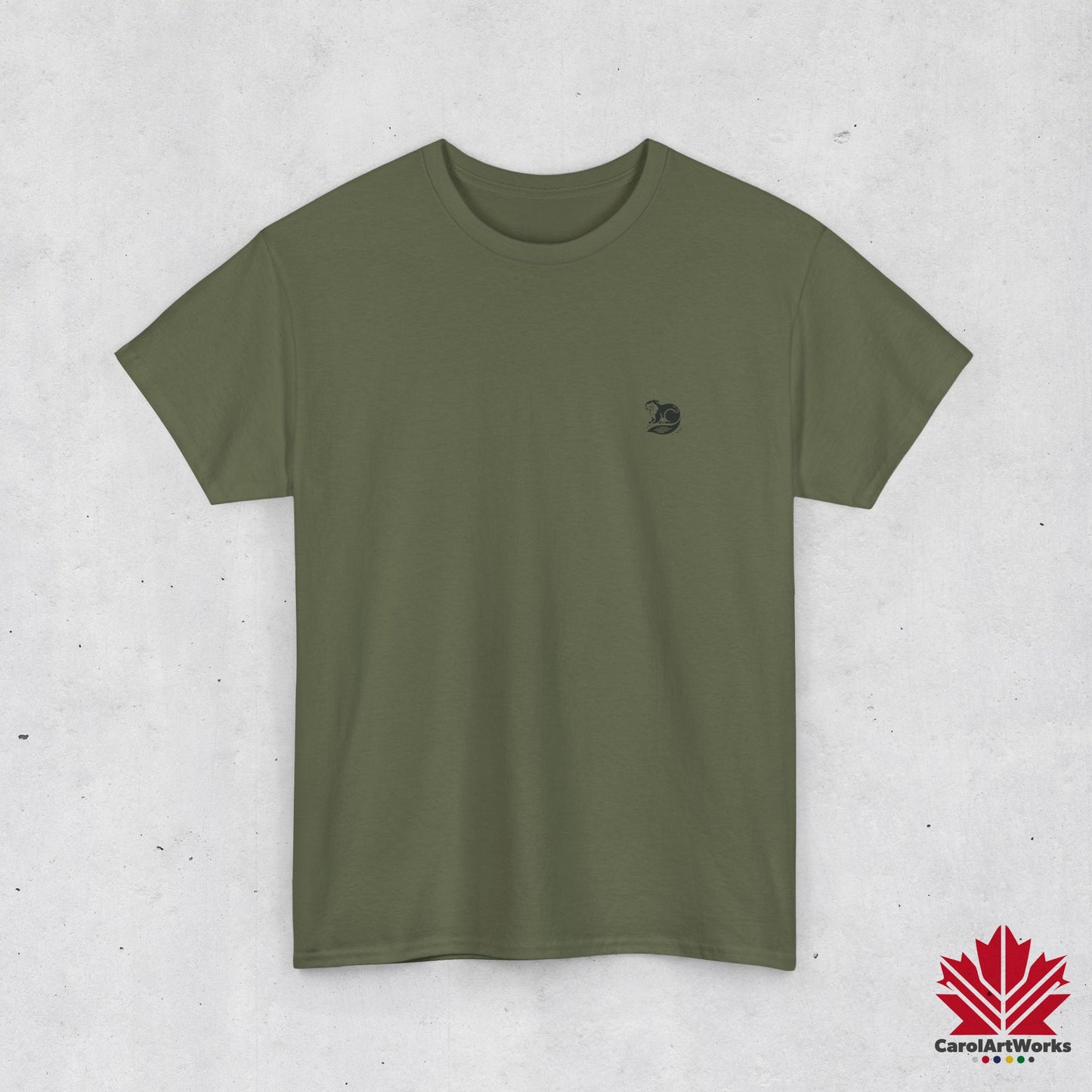 scandinavian minimalistic BEAVER Design Unisex Cotton Tee – Soft and Comfortable Everyday Wear