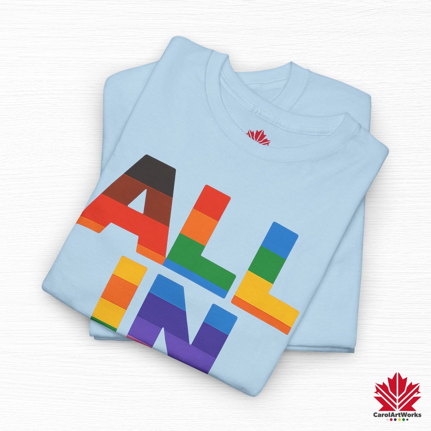 ALL IN Heart. Voice. Pride. - Unisex Pride Shirt - Colors of Us