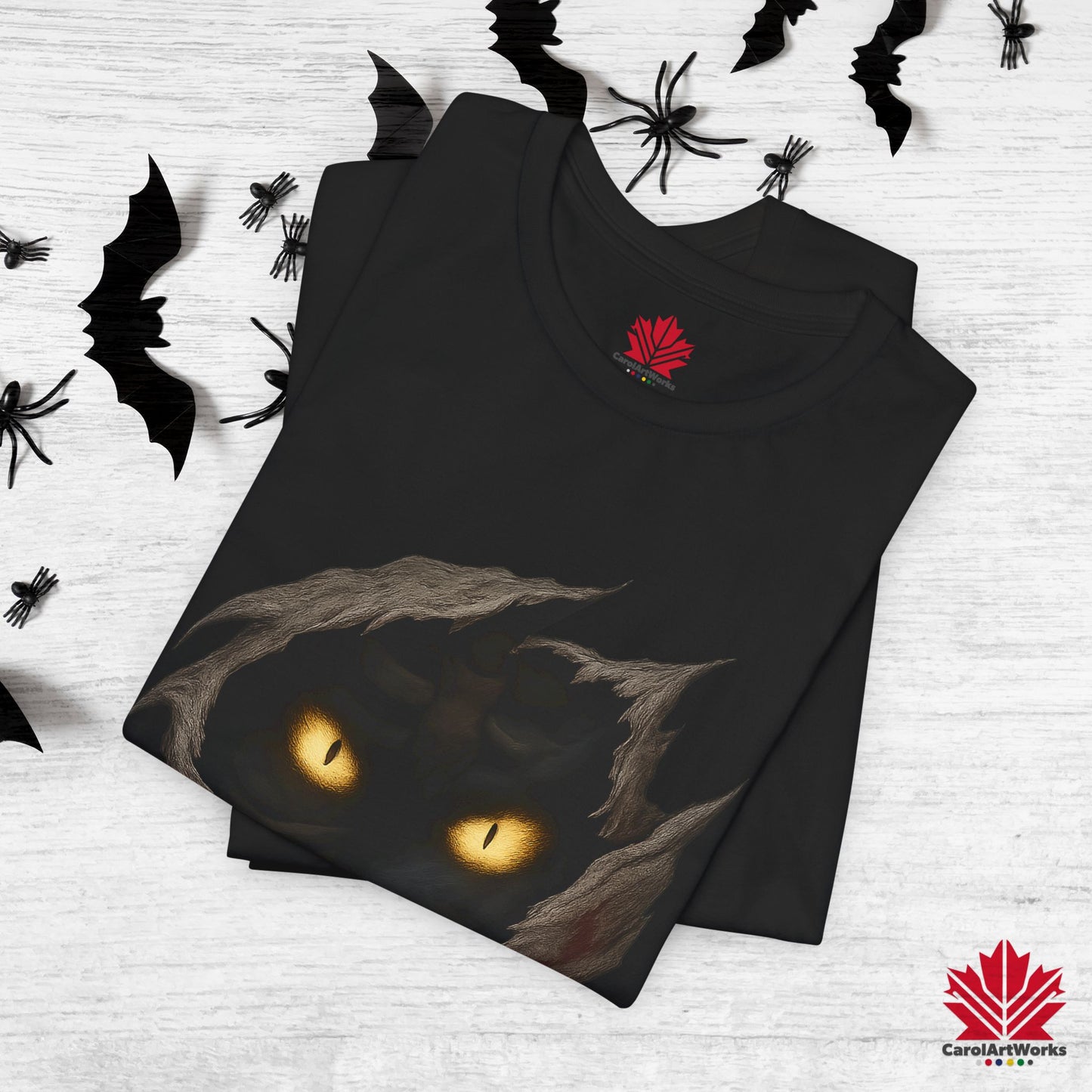 Haunted Eyes – Creepy Halloween Tee | Spooky Staring Eyes Design