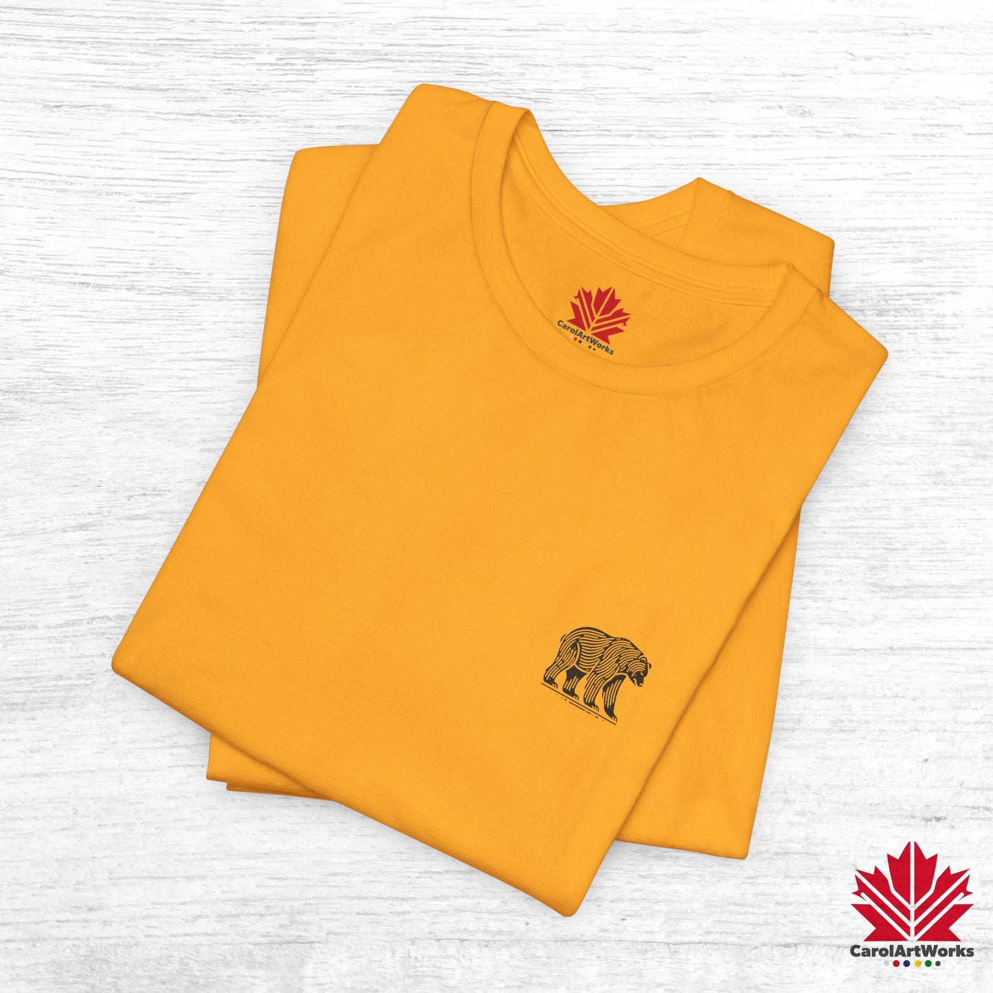 scandinavian minimalistic BEAR Design Unisex Short Sleeve Tee - Soft and Comfortable, Perfect for Everyday Wear and Nature Lovers