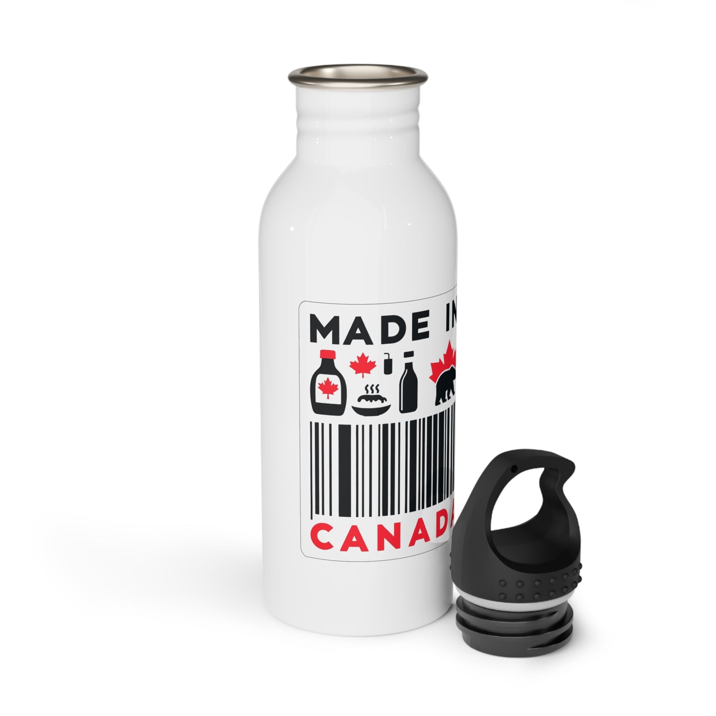 Bouteille d'eau en acier inoxydable « Fabriquée au Canada » – Design fabriqué au Canada