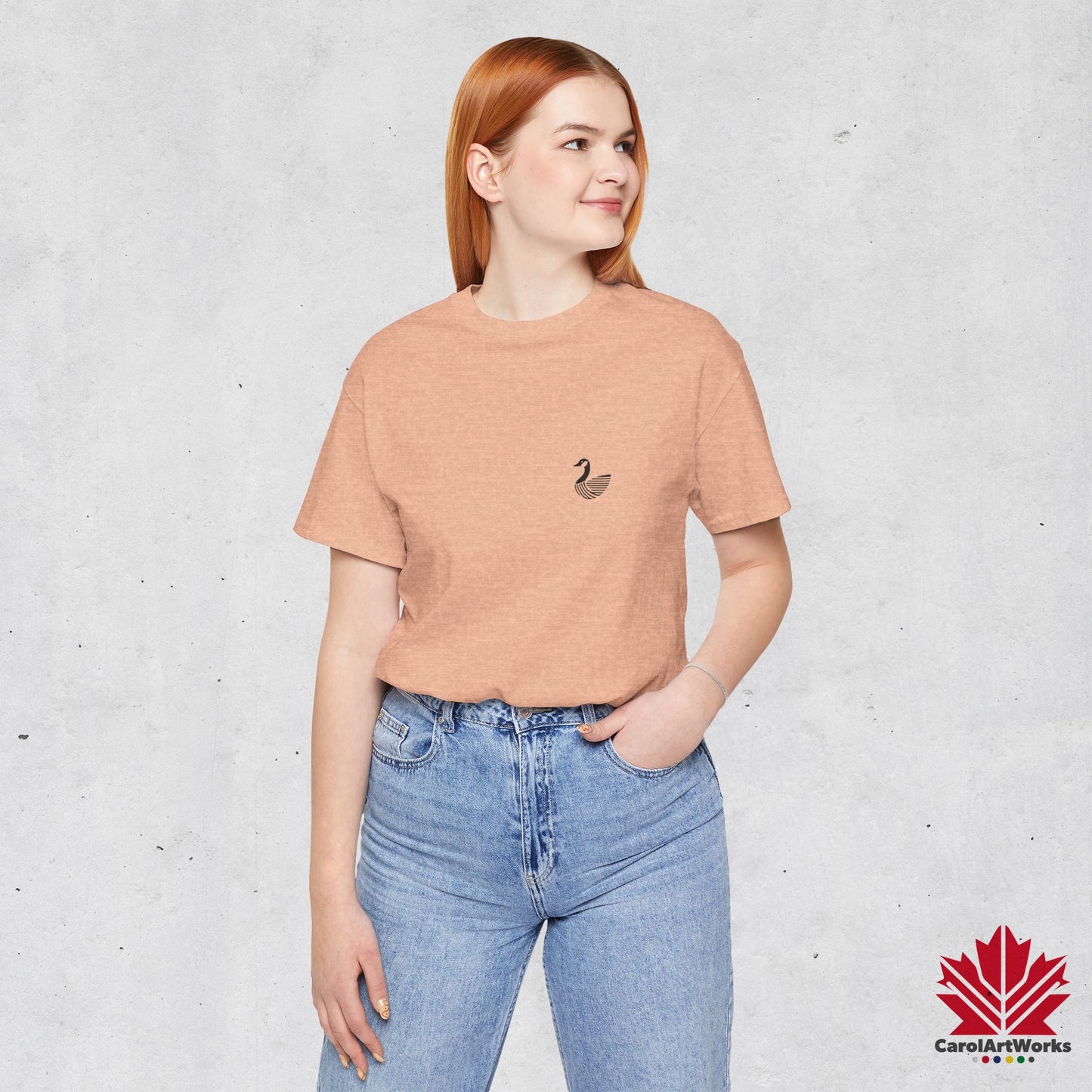 scandinavian minimalistic CANADA GOOSE Design Unisex Short Sleeve Tee - Soft and Comfortable, Perfect for Everyday Wear and Nature Lovers