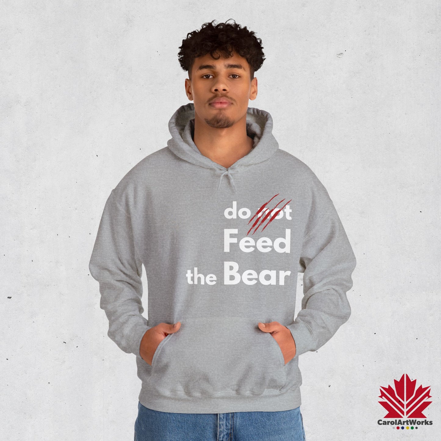 Funny “Do Not Feed the Bear” Unisex Hoodie – Perfect for Outdoor Lovers
