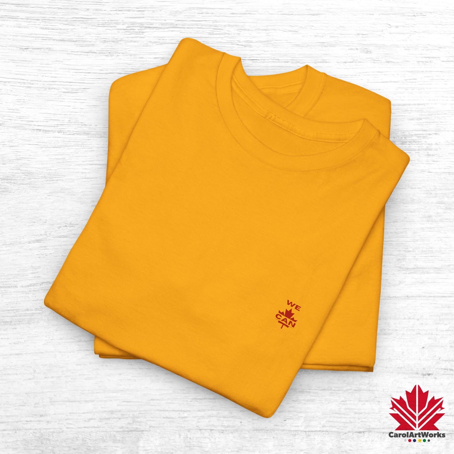 “WE CAN” with Maple Leaf Unisex Cotton Tee – Casual Comfort for Every Occasion