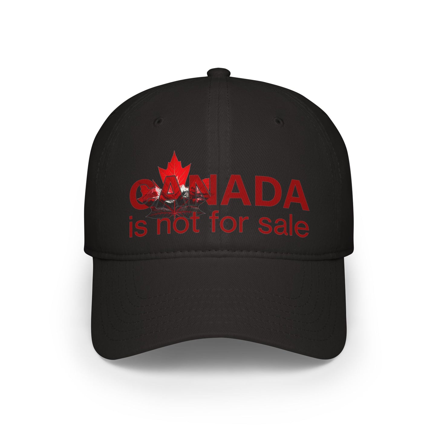 Casquette de baseball « Le Canada n'est pas à vendre » – Feuille d'érable rouge et montagnes, chapeau canadien