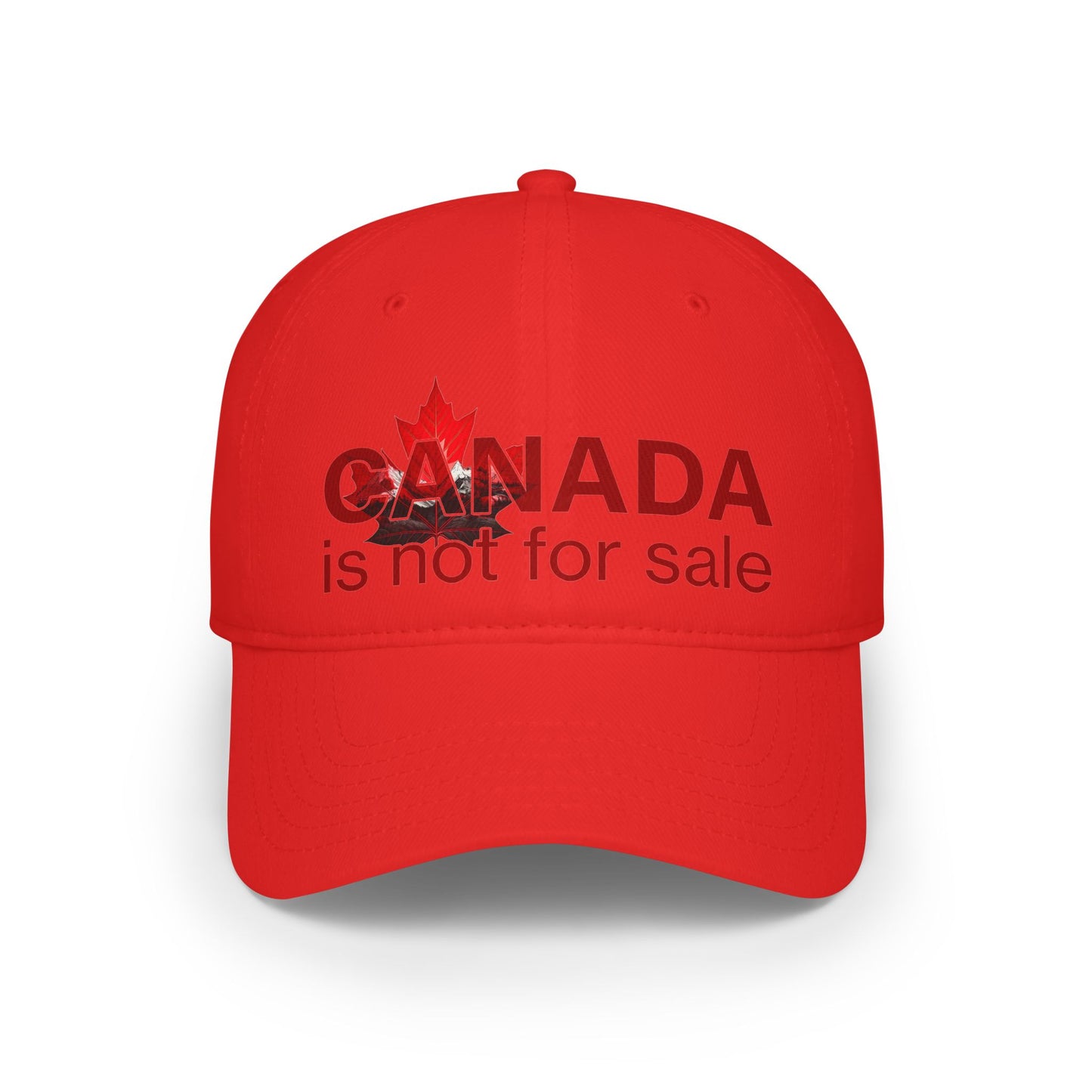 Casquette de baseball « Le Canada n'est pas à vendre » – Feuille d'érable rouge et montagnes, chapeau canadien