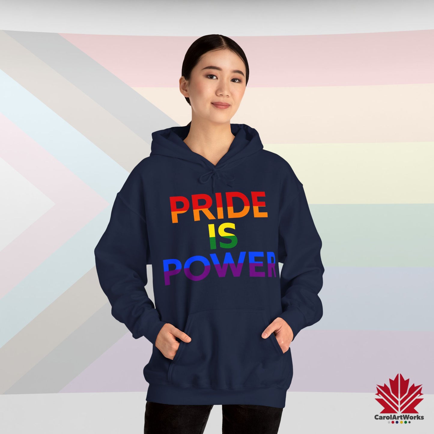 La fierté est un pouvoir – Sweat à capuche confortable avec de fières intentions