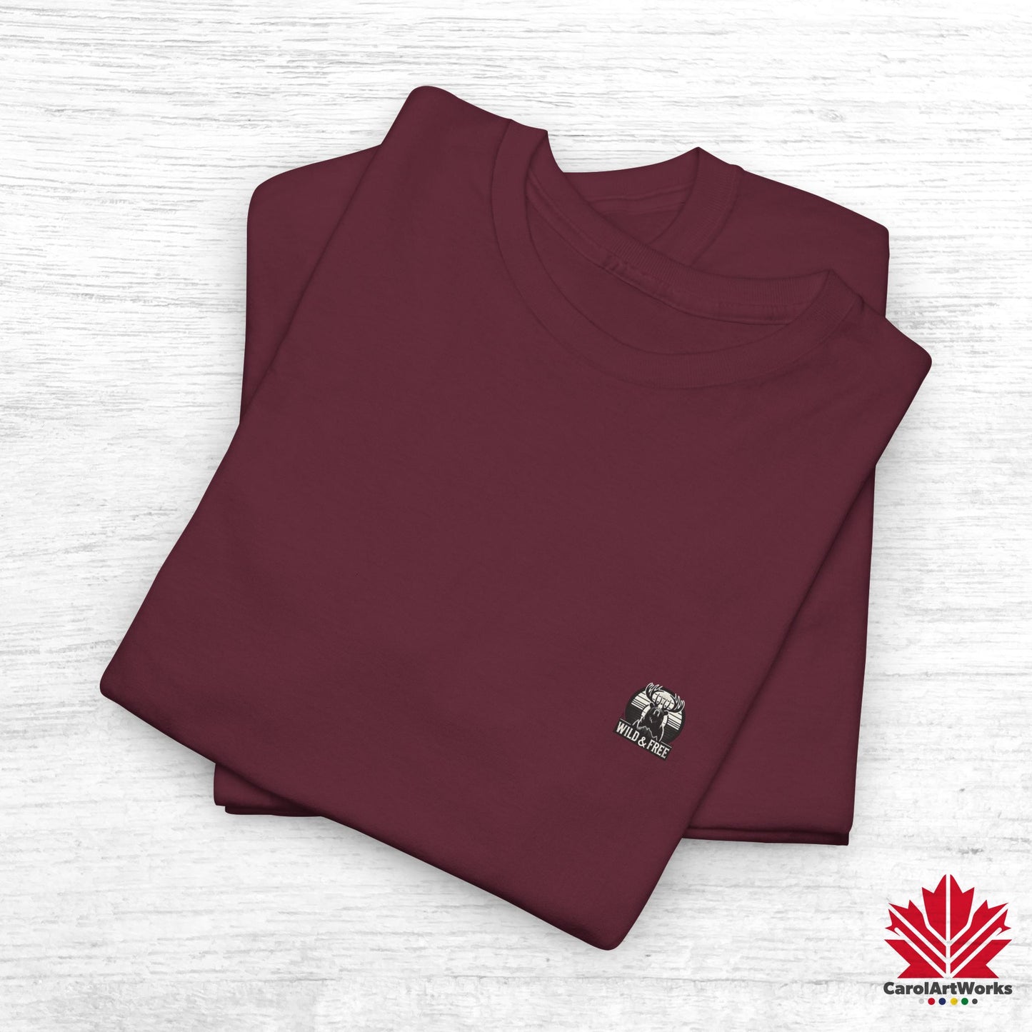 “Wild & Free” Unisex Cotton Tee – Nature Inspired Graphic T-Shirt