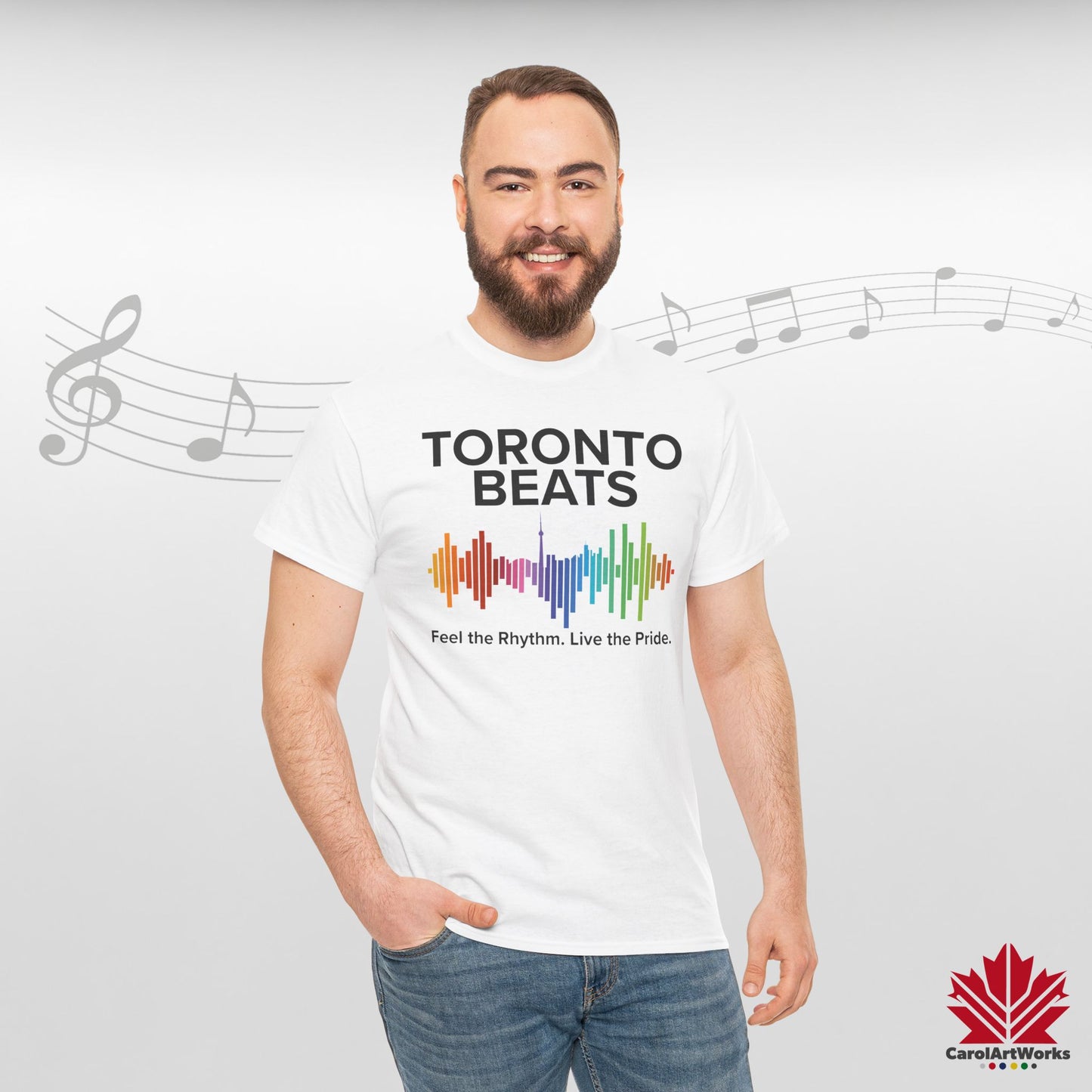 Toronto Beats Classic Cotton Tee – Where Pride Meets Pulse.