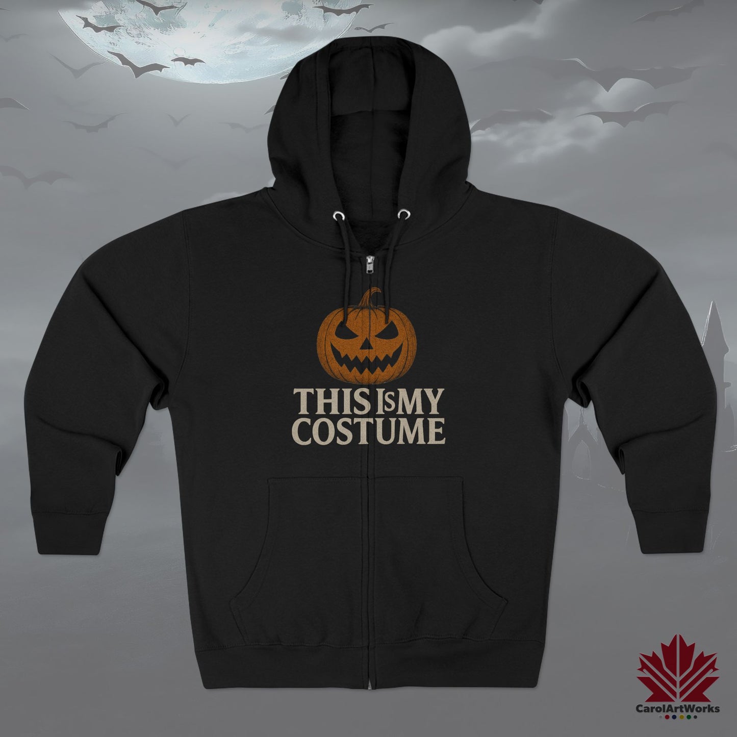 This Is My Costume – Zip Hoodie - Funny Lazy Halloween Outfit for Spooky Season