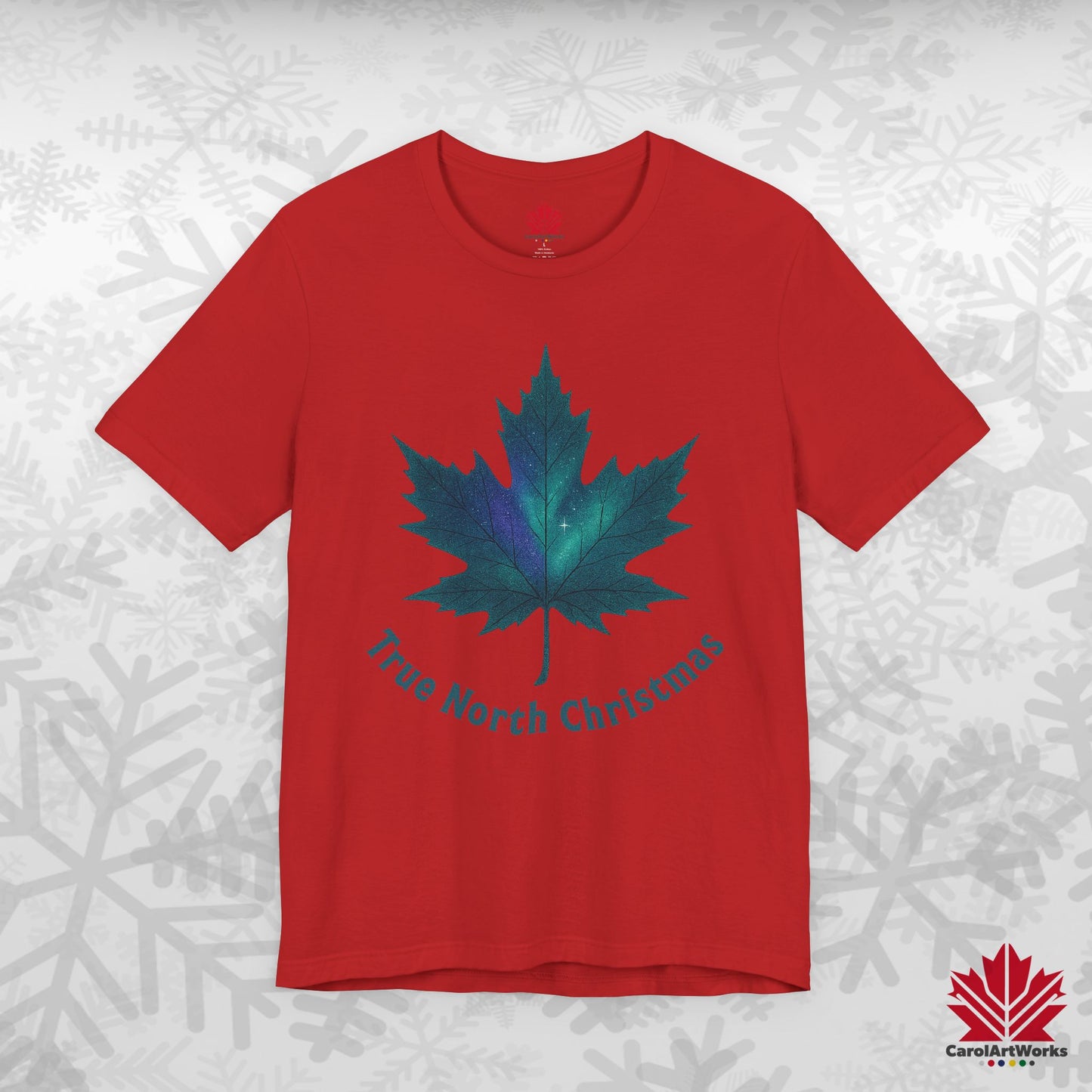 True North Christmas | Maple Leaf Holiday Tee | Proudly Canadian Christmas Shirt – Premium Cotton Gift