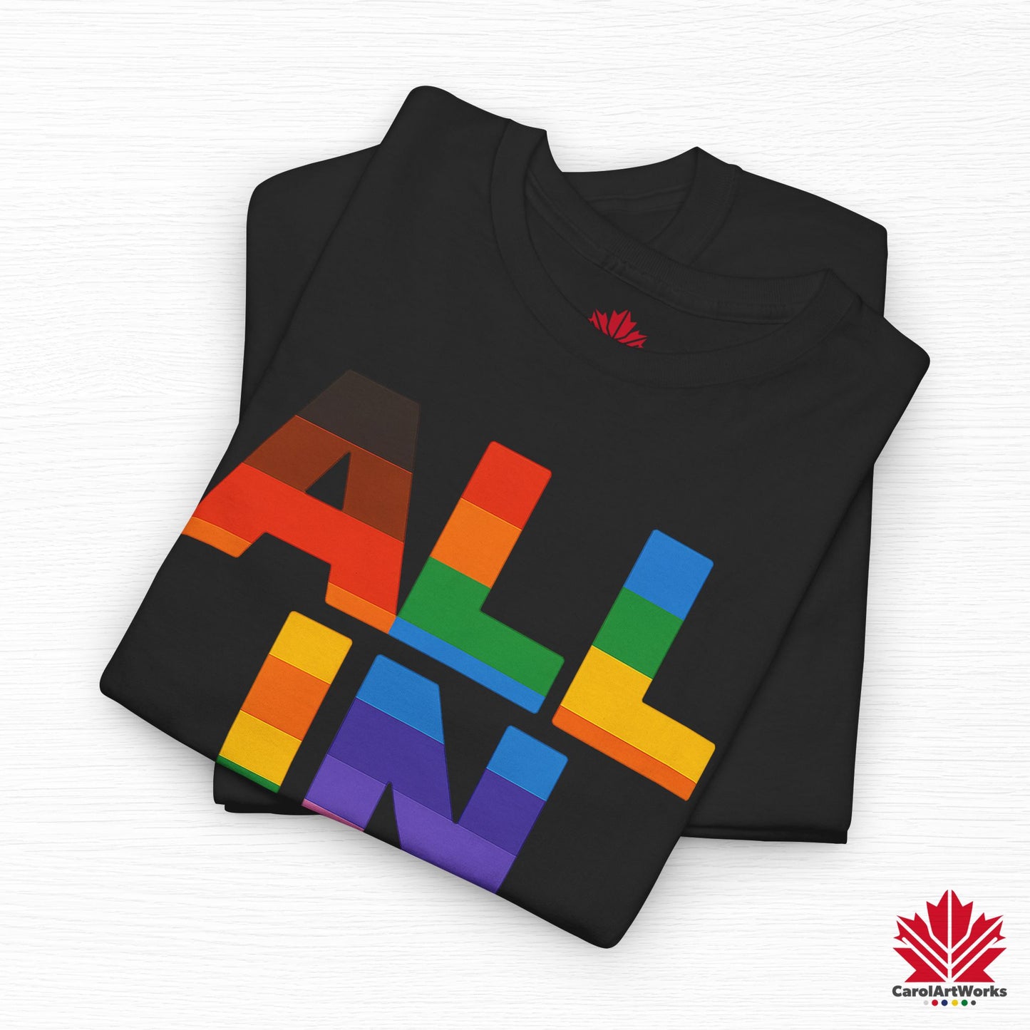 ALL IN Heart. Voice. Pride. - Unisex Pride Shirt - Colors of Us