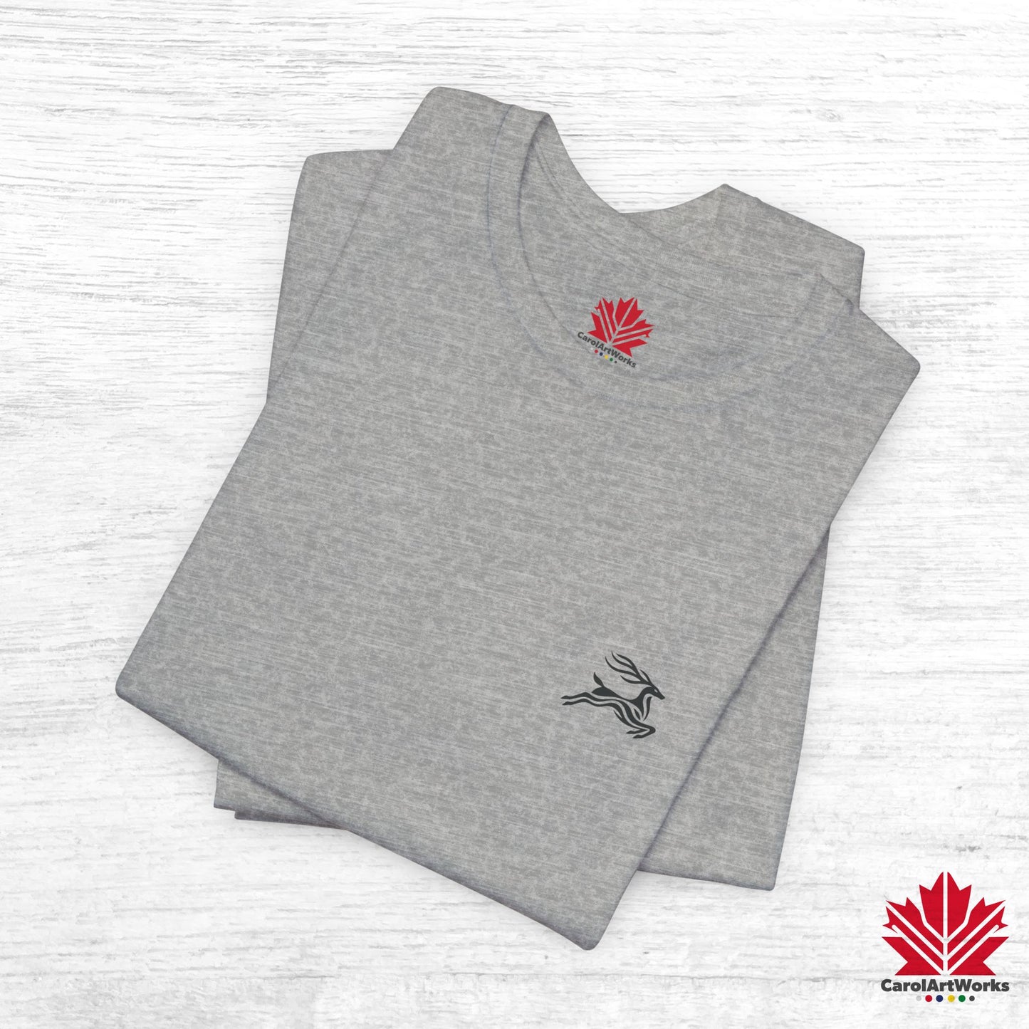 scandinavian minimalistic DEER Design Unisex Short Sleeve Tee - Soft and Comfortable, Perfect for Everyday Wear and Nature Lovers
