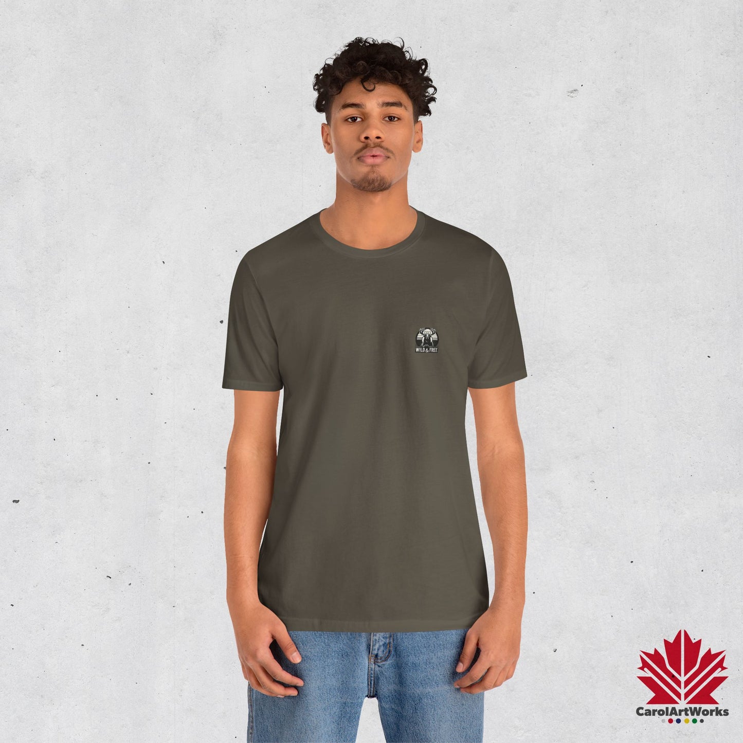 “Wild & Free” Unisex Short Sleeve Tee – Nature Inspired Graphic T-Shirt