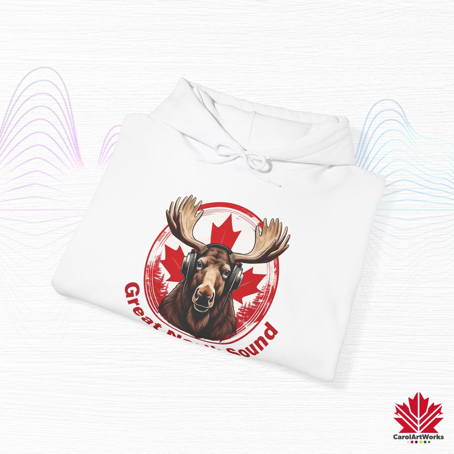 Sweat à capuche « Great North Sound » à l'ambiance canadienne chaleureuse
