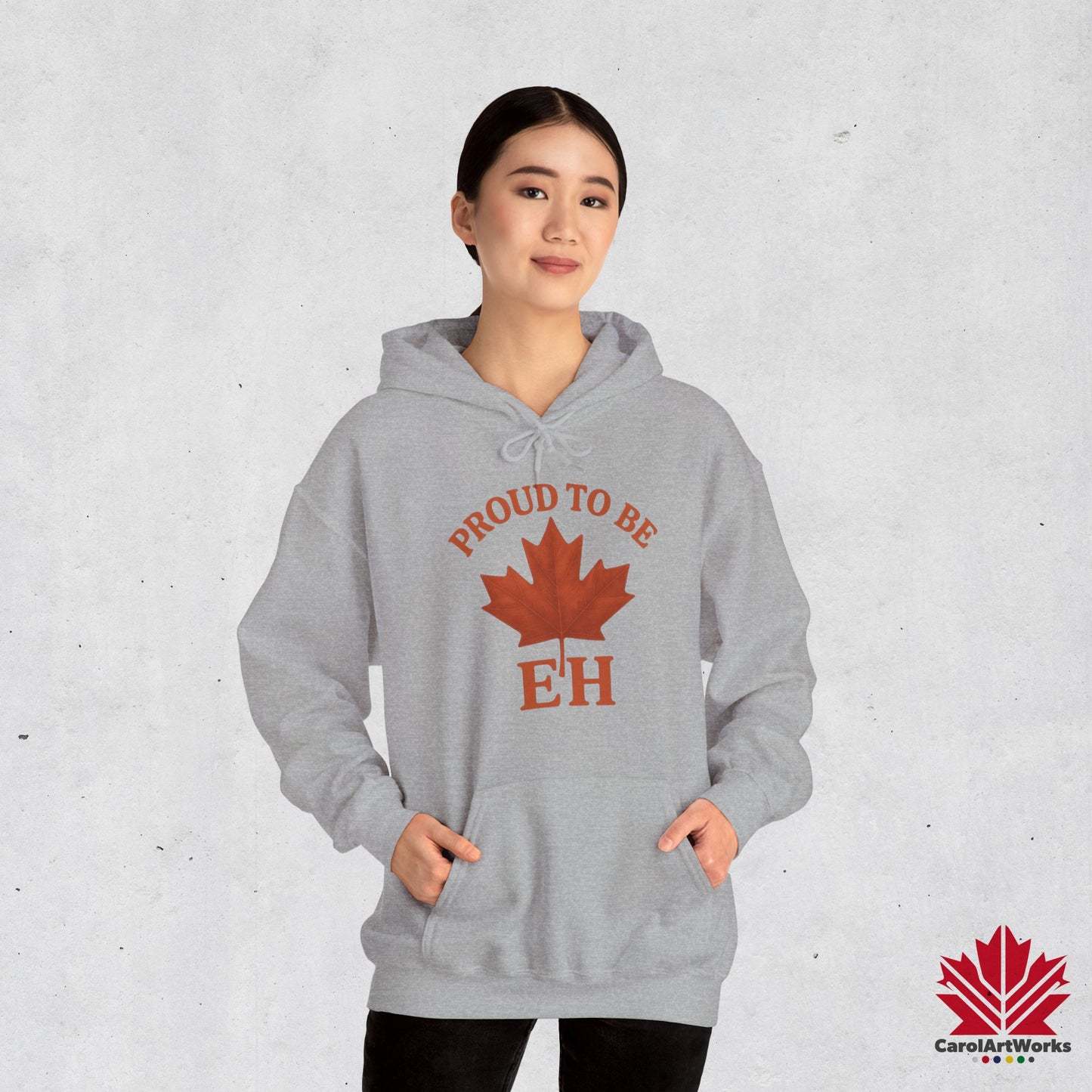 Fier d'être EH – Sweat à capuche confortable avec Maple Attitude