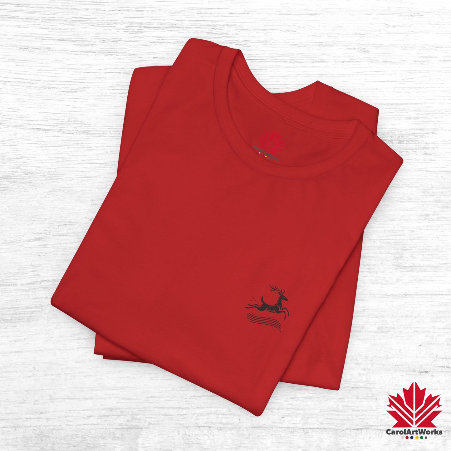 scandinavian minimalistic DEER Design Unisex Short Sleeve Tee - Soft and Comfortable, Perfect for Everyday Wear and Nature Lovers