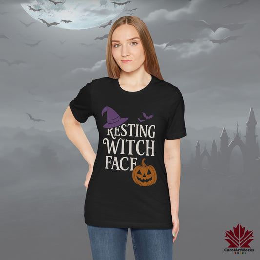 Resting Witch Face – Unisex Halloween T-Shirt with Humour & Witchy Vibes