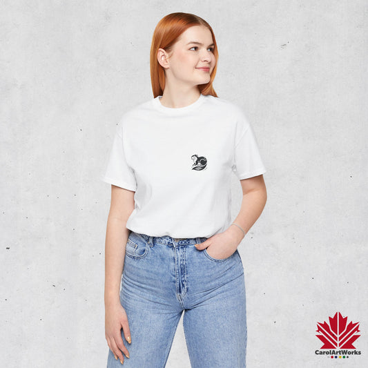 scandinavian minimalistic BEAVER Design Unisex Short Sleeve Tee - Soft and Comfortable, Perfect for Everyday Wear and Nature Lovers