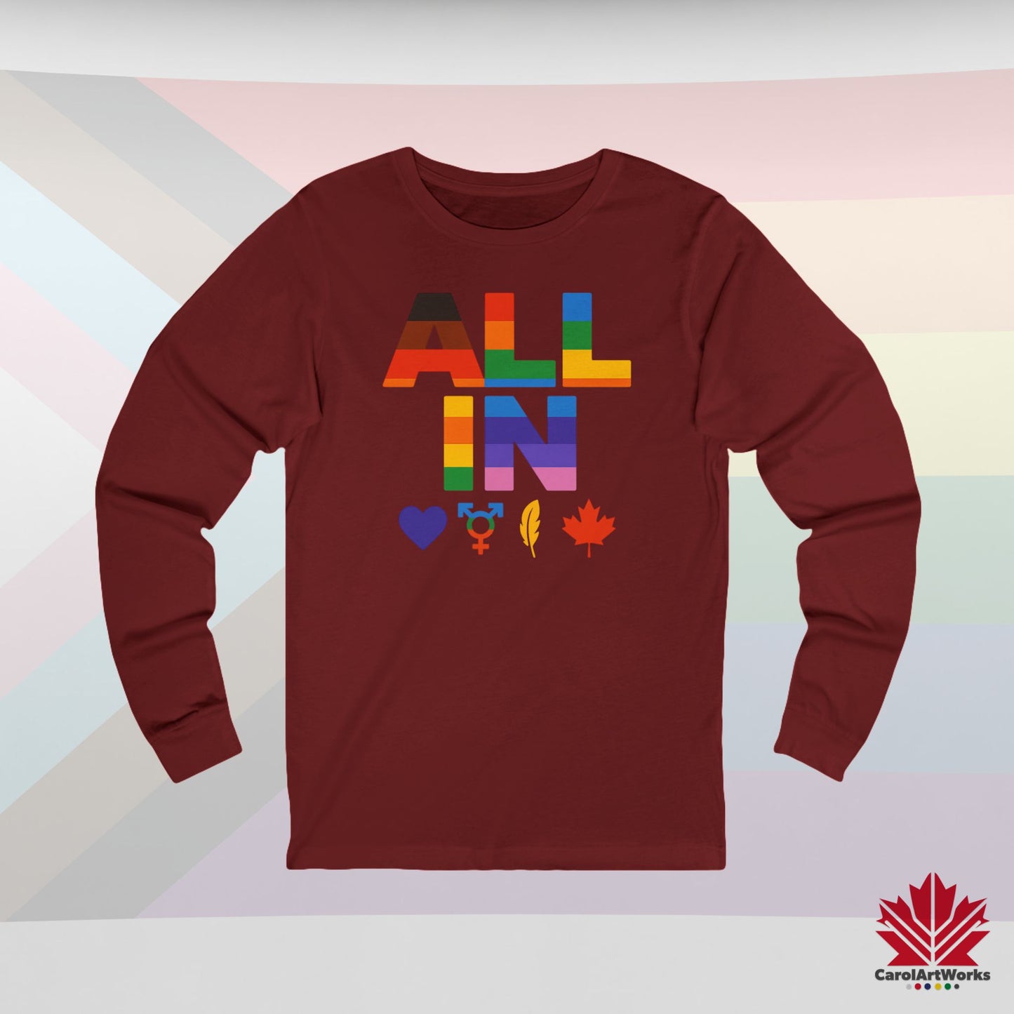TOUT EN Cœur. Voix. Fierté. - T-shirt léger à manches longues pour des déclarations fortes