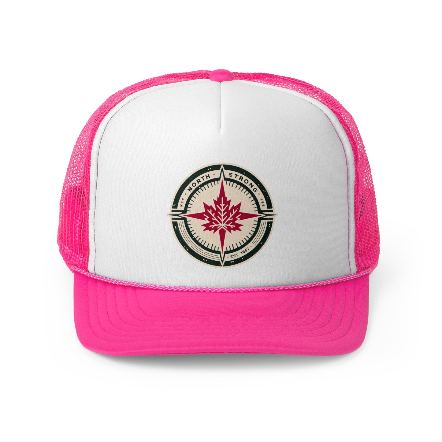 “North Strong” Trucker Cap – Adjustable Mesh Hat for Outdoor Adventures