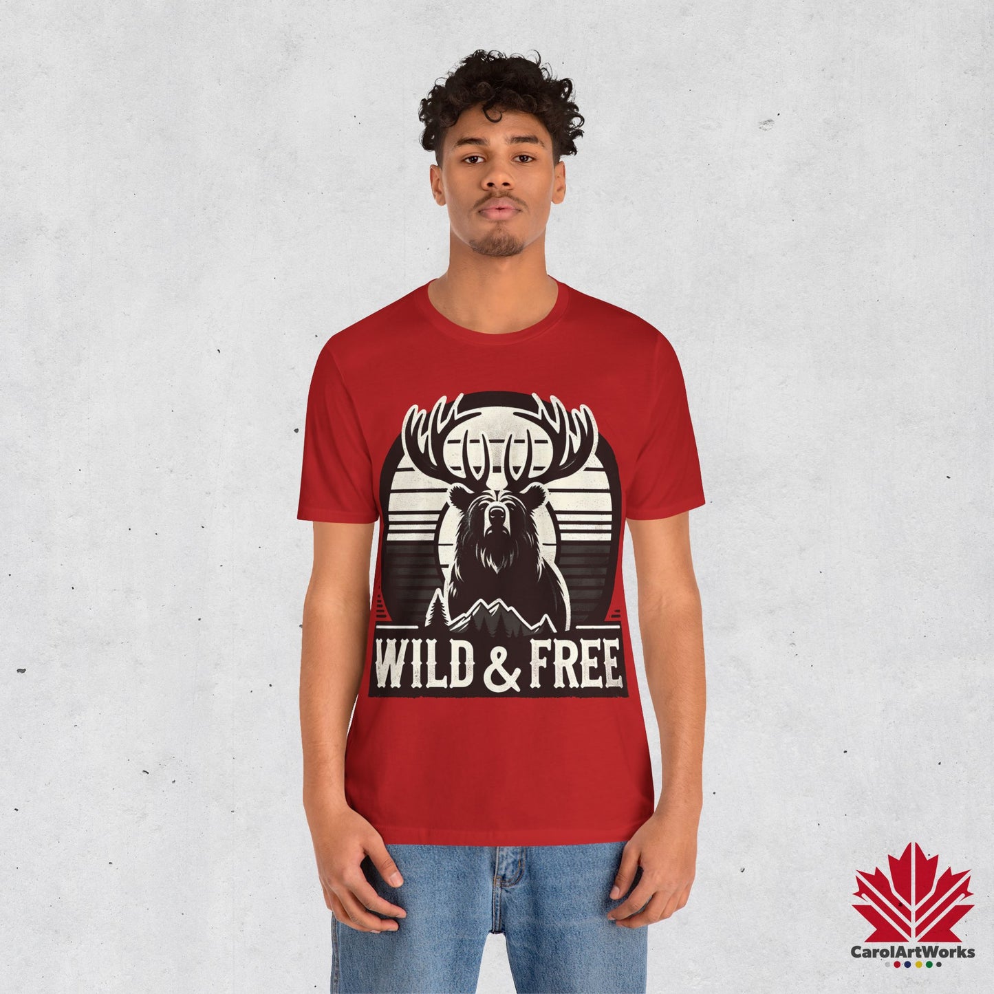 “Wild & Free” Unisex Short Sleeve Tee – Nature Inspired Graphic T-Shirt