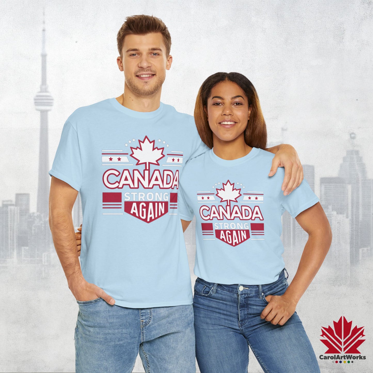 “Canada Strong Again” Unisex Cotton Tee – Comfortable Casual Wear