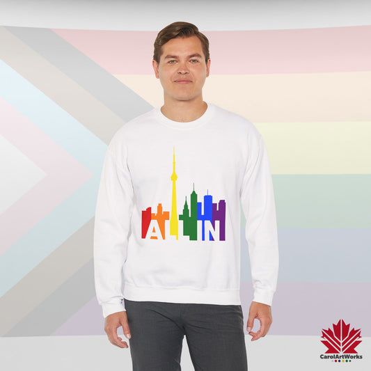 ALL IN – Pride Toronto Crewneck Sweatshirt – Unisex Fit – Cozy & Bold