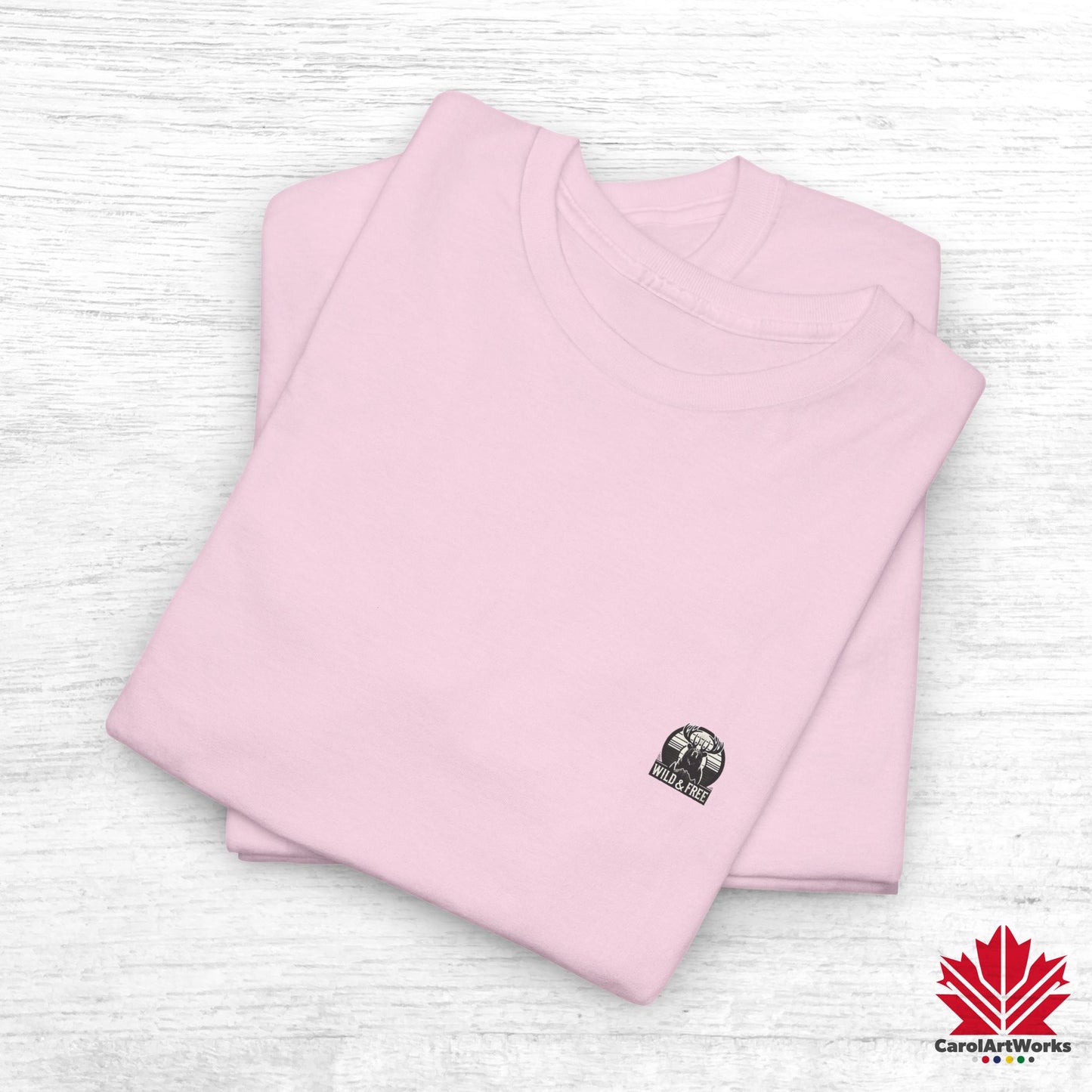 “Wild & Free” Unisex Cotton Tee – Nature Inspired Graphic T-Shirt