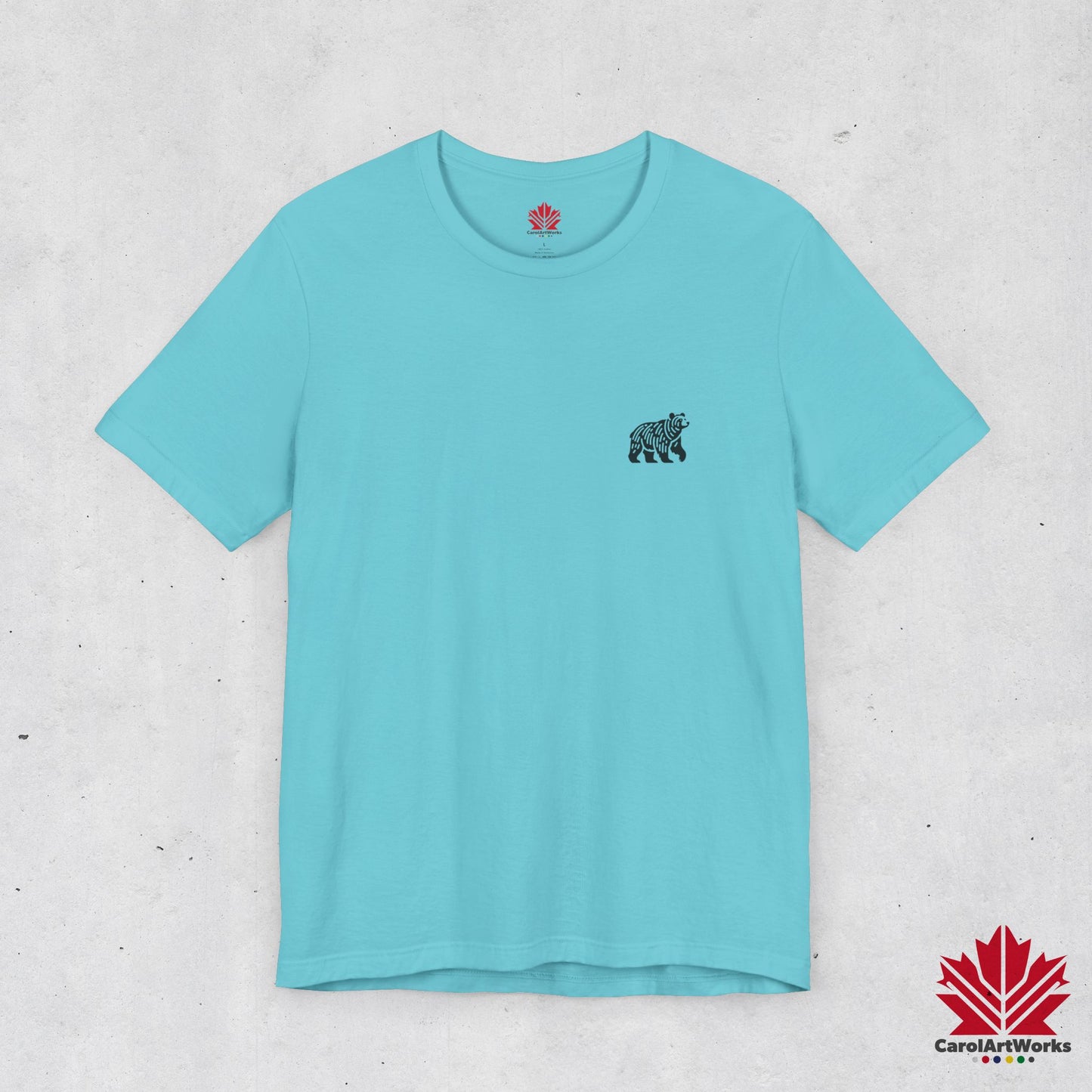 scandinavian minimalistic BEAR Design Unisex Short Sleeve Tee - Soft and Comfortable, Perfect for Everyday Wear and Nature Lovers