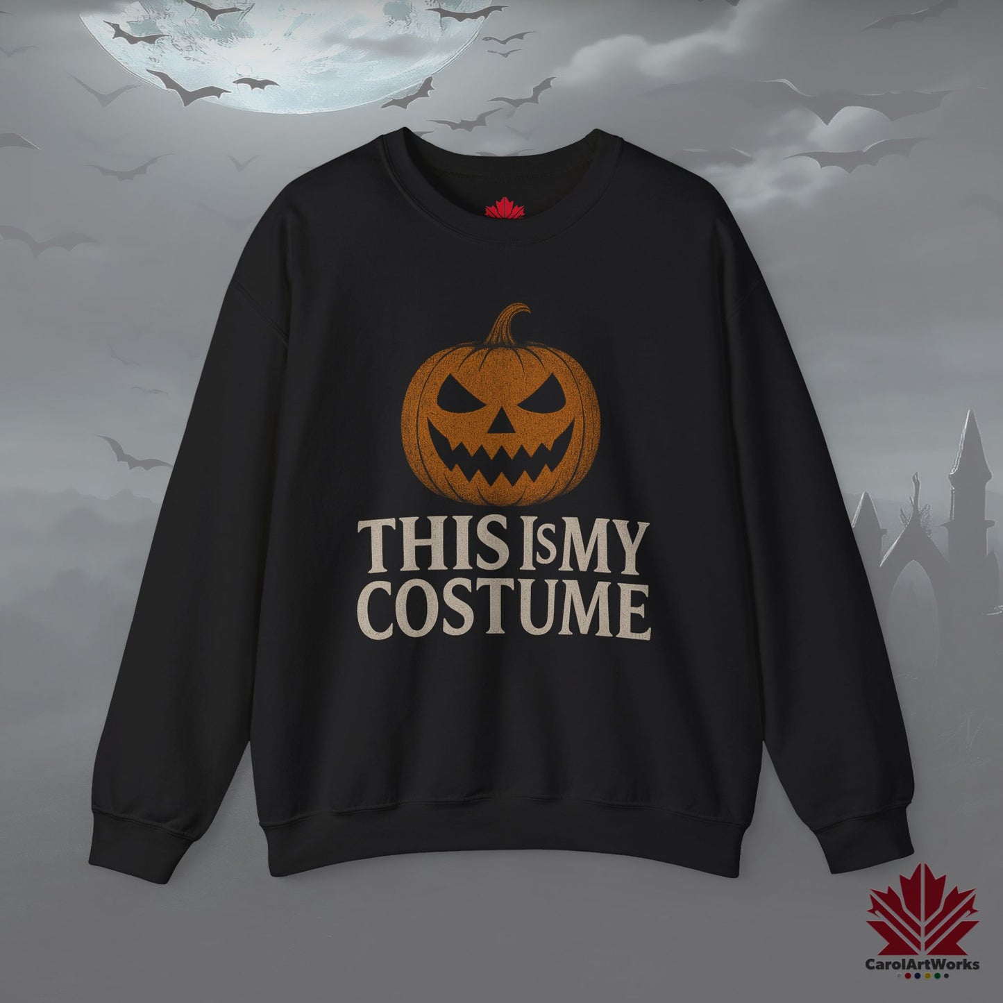 This Is My Costume – Spooky Season Sweatshirt for Lazy Halloween Fans