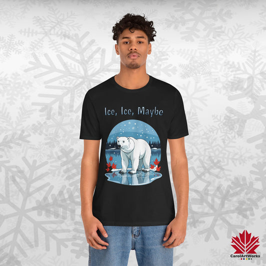 Ice Ice Maybe | Polar Bear Christmas Shirt | Funny Canadian Holiday Tee – Premium Cotton Gift