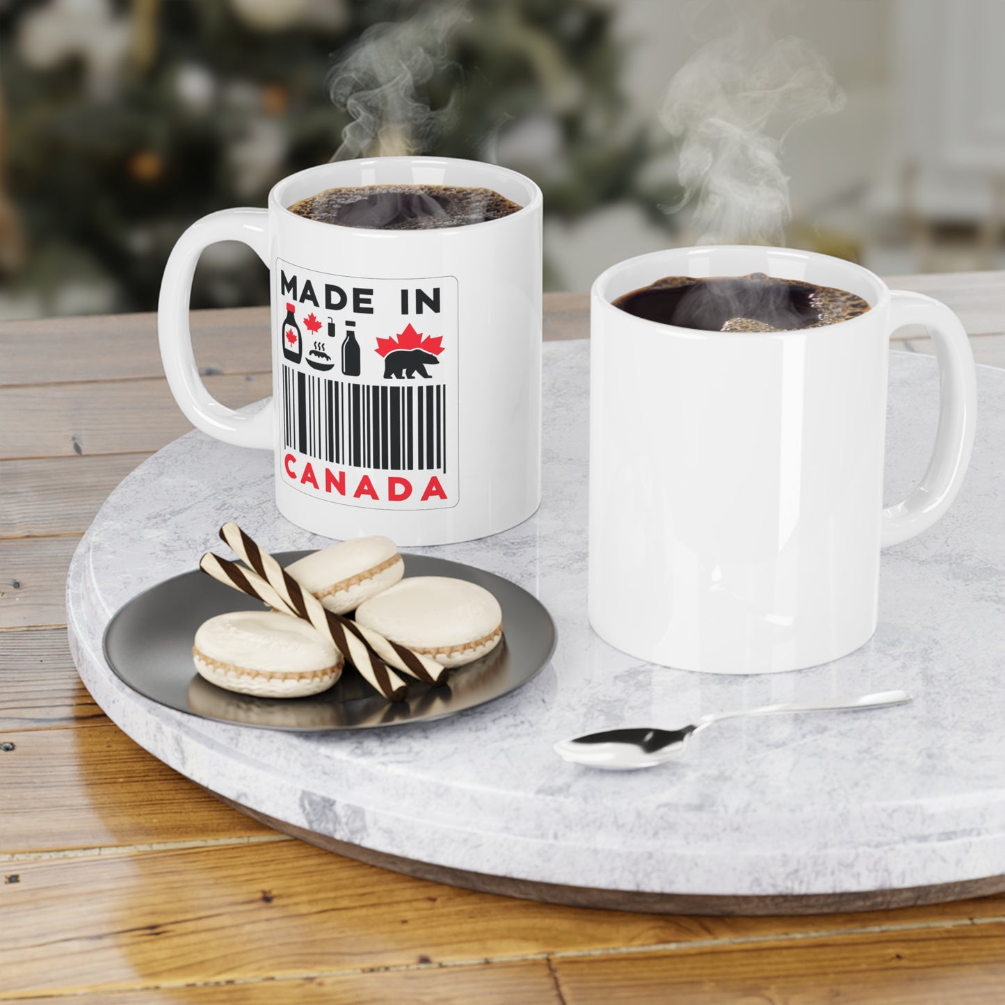 Tasse en céramique avec étiquette « Fabriqué au Canada » (11 oz, 15 oz, 20 oz) – Fierté canadienne