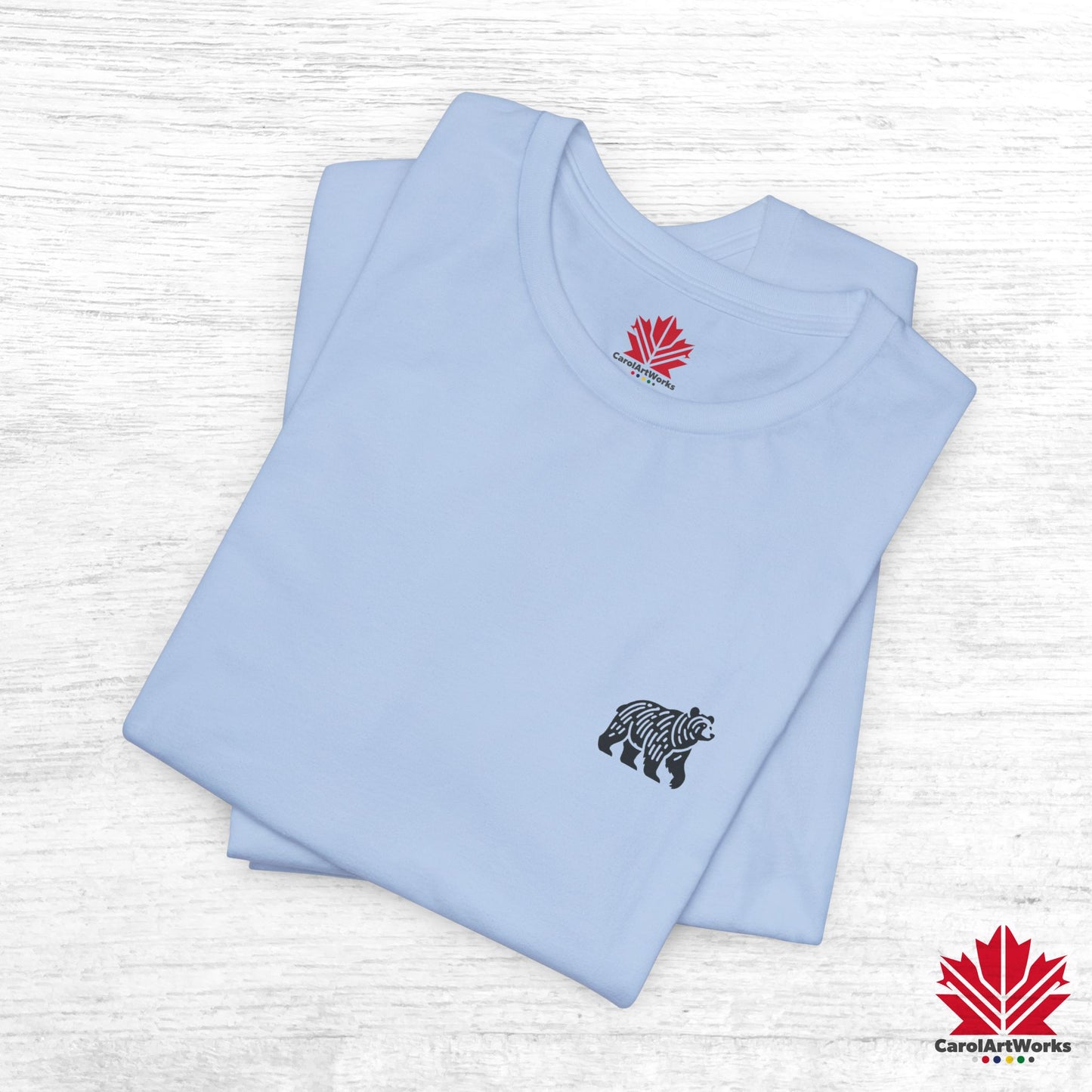 scandinavian minimalistic BEAR Design Unisex Short Sleeve Tee - Soft and Comfortable, Perfect for Everyday Wear and Nature Lovers