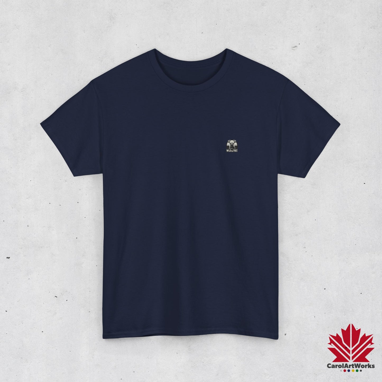 “Wild & Free” Unisex Cotton Tee – Nature Inspired Graphic T-Shirt