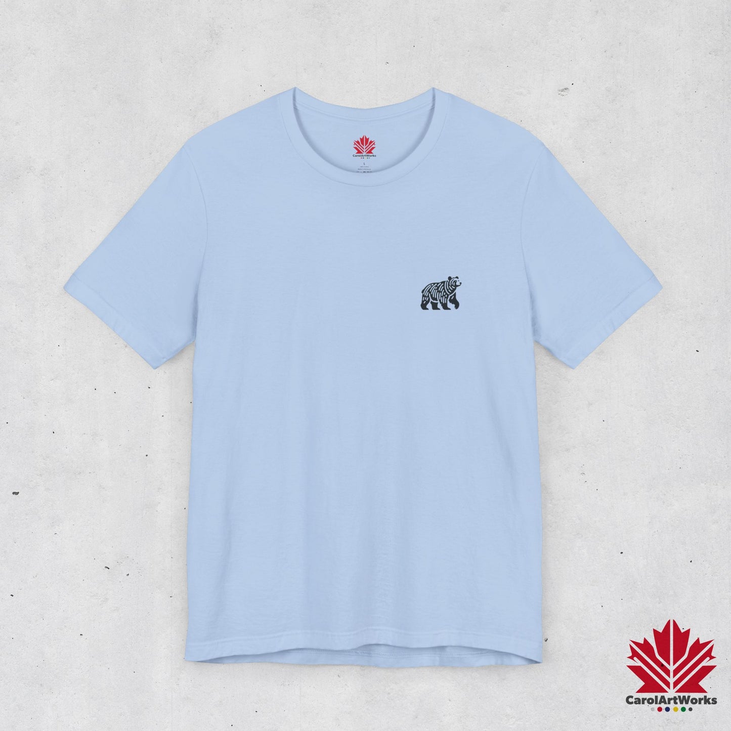 scandinavian minimalistic BEAR Design Unisex Short Sleeve Tee - Soft and Comfortable, Perfect for Everyday Wear and Nature Lovers