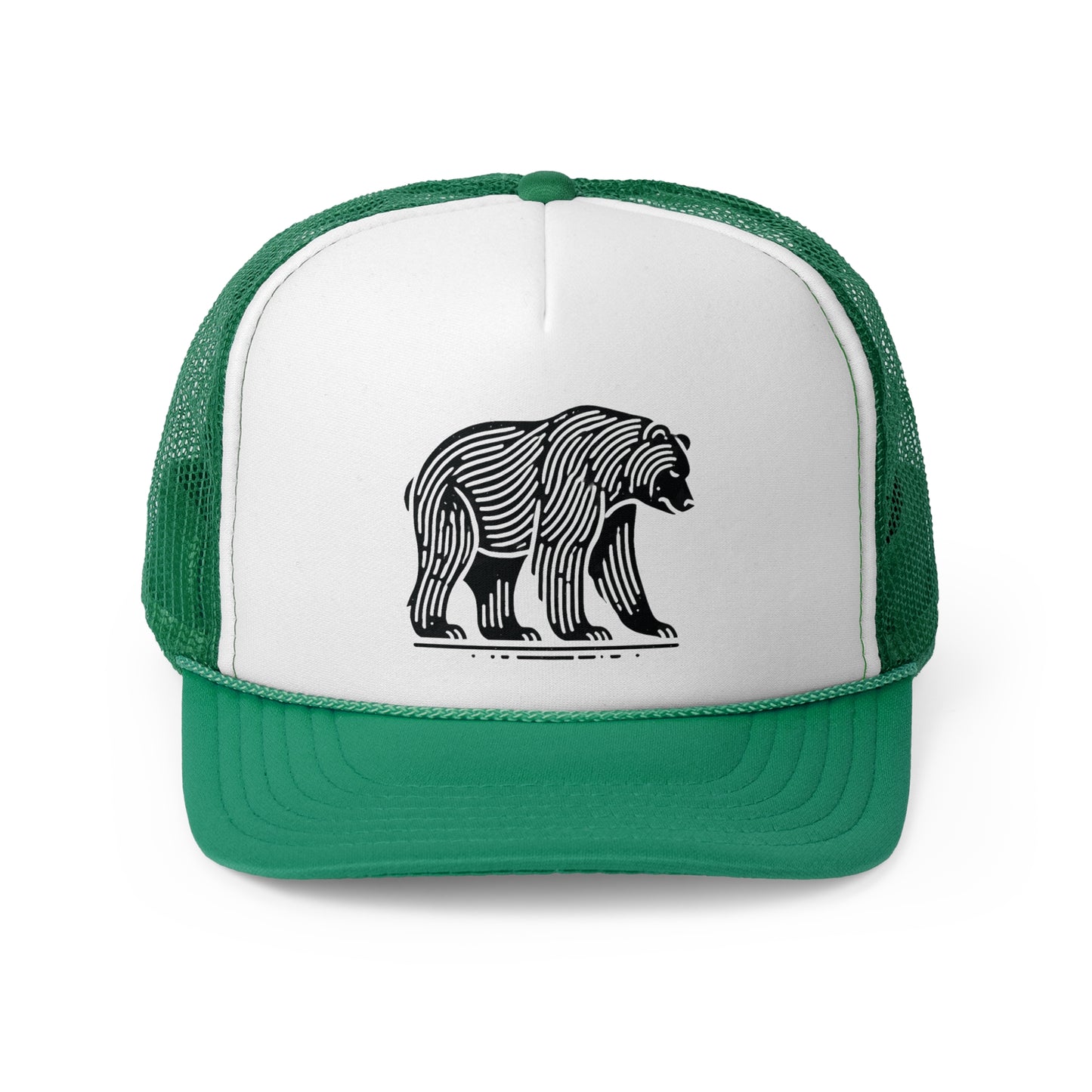 scandinavian minimalistic BEAR Design Trucker Cap β Outdoor Adventure Hat for Nature Lovers