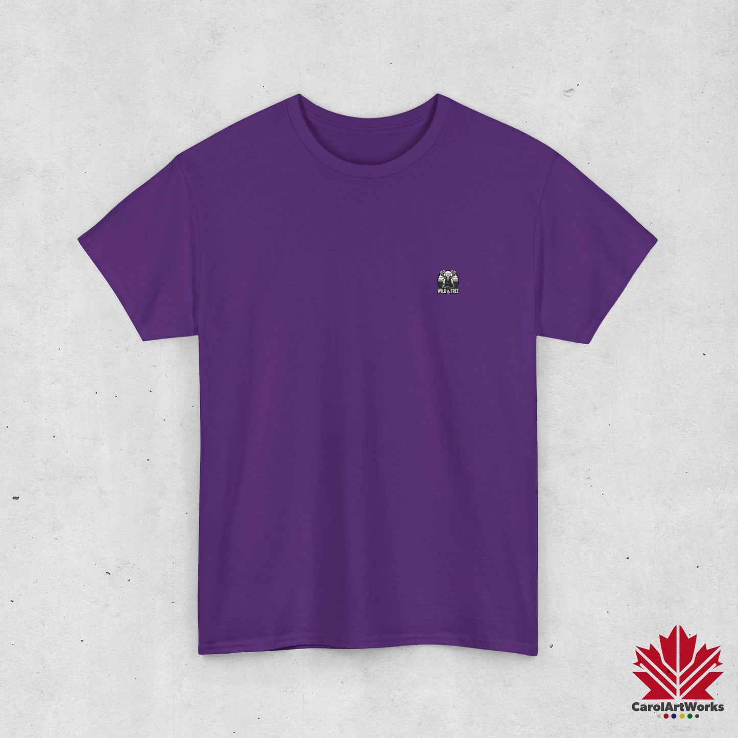 “Wild & Free” Unisex Cotton Tee – Nature Inspired Graphic T-Shirt