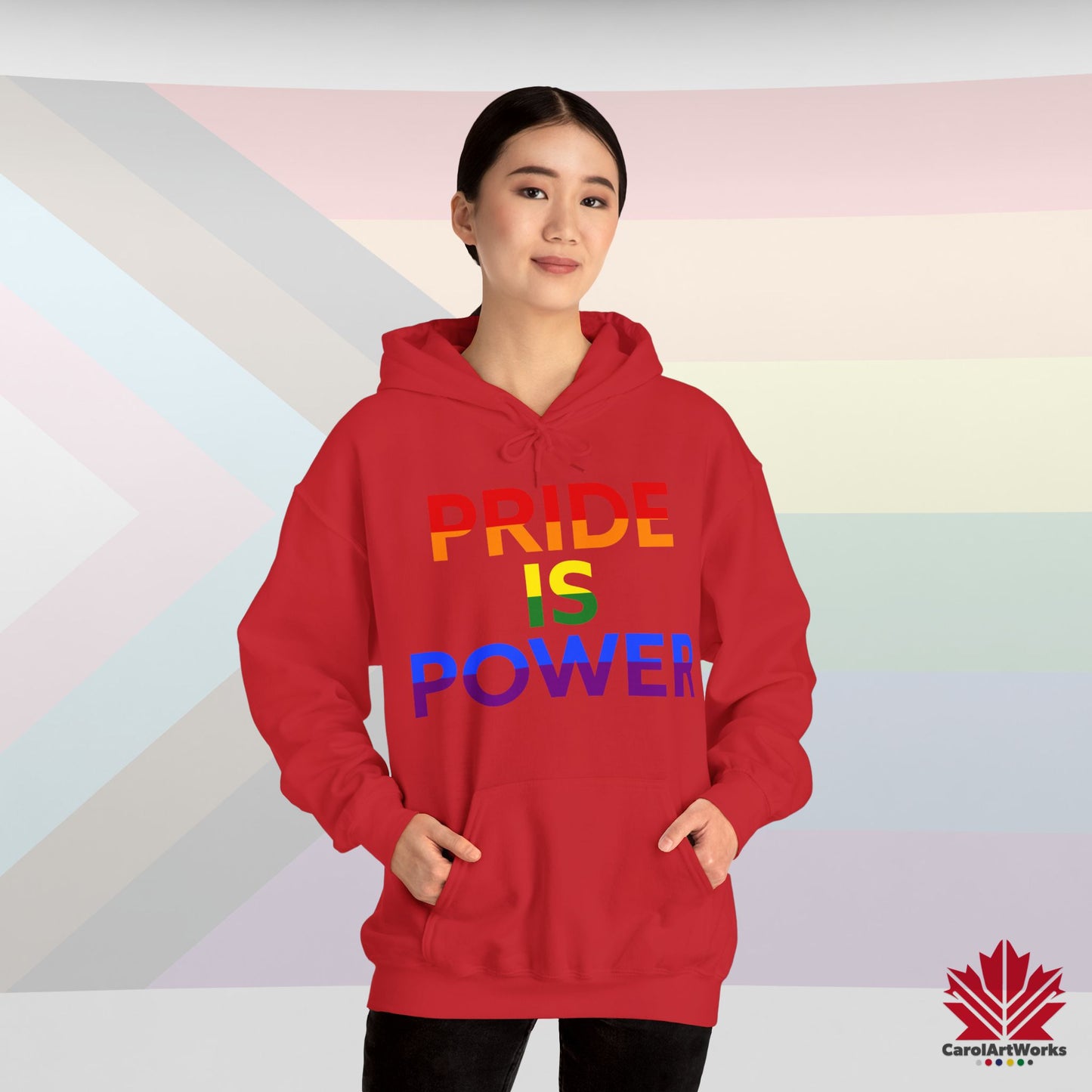 La fierté est un pouvoir – Sweat à capuche confortable avec de fières intentions