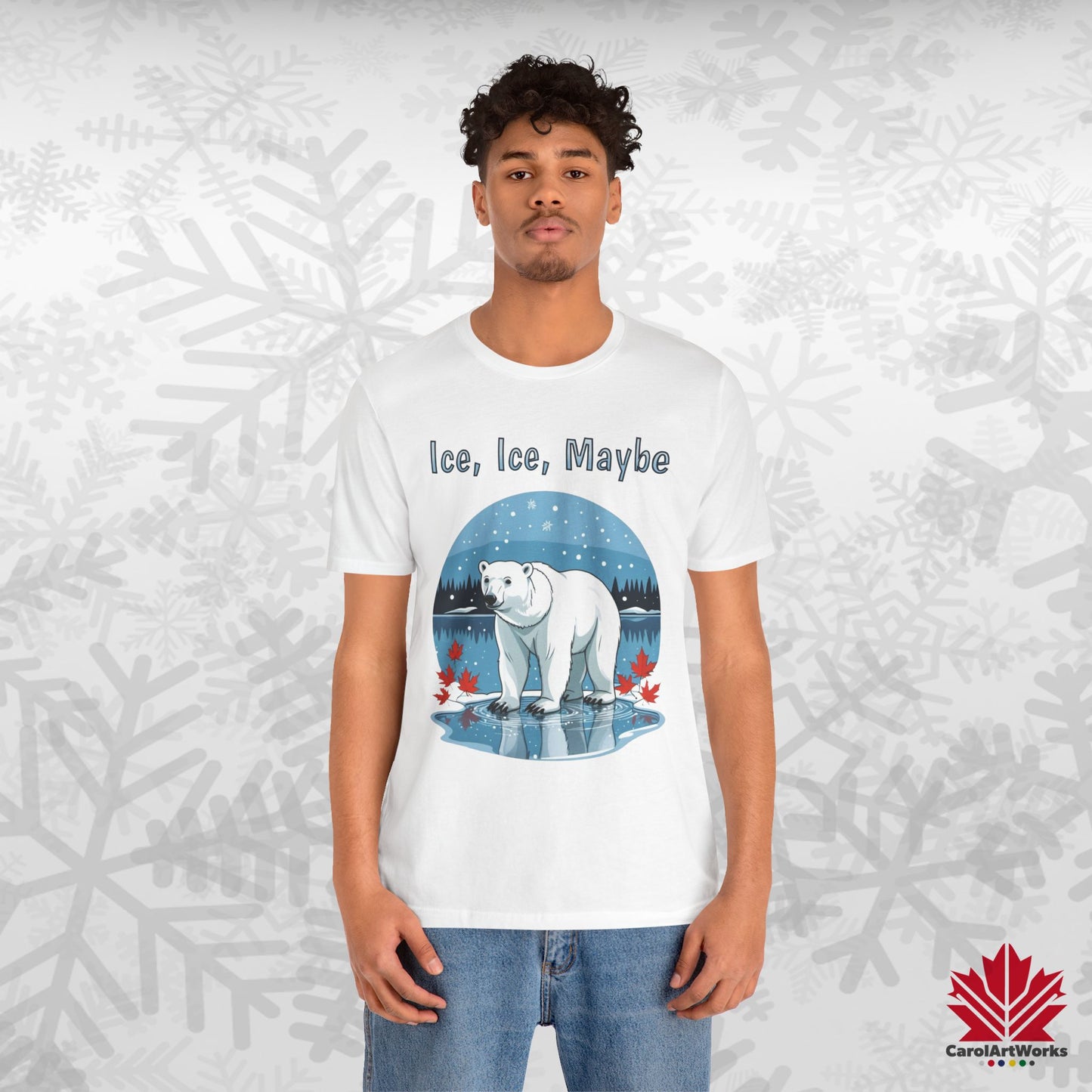 Ice Ice Maybe | Polar Bear Christmas Shirt | Funny Canadian Holiday Tee – Premium Cotton Gift