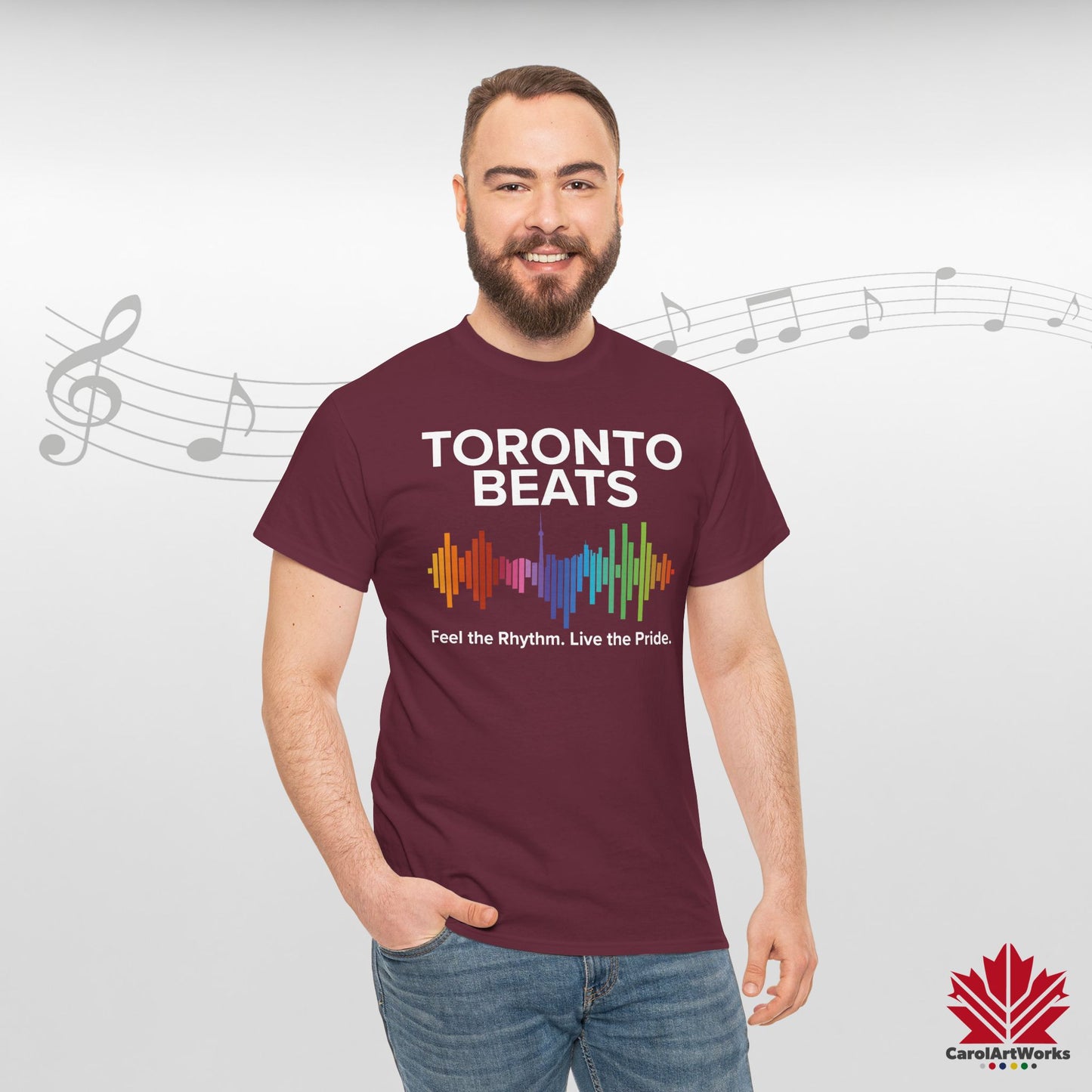 Toronto Beats Classic Cotton Tee – Where Pride Meets Pulse.